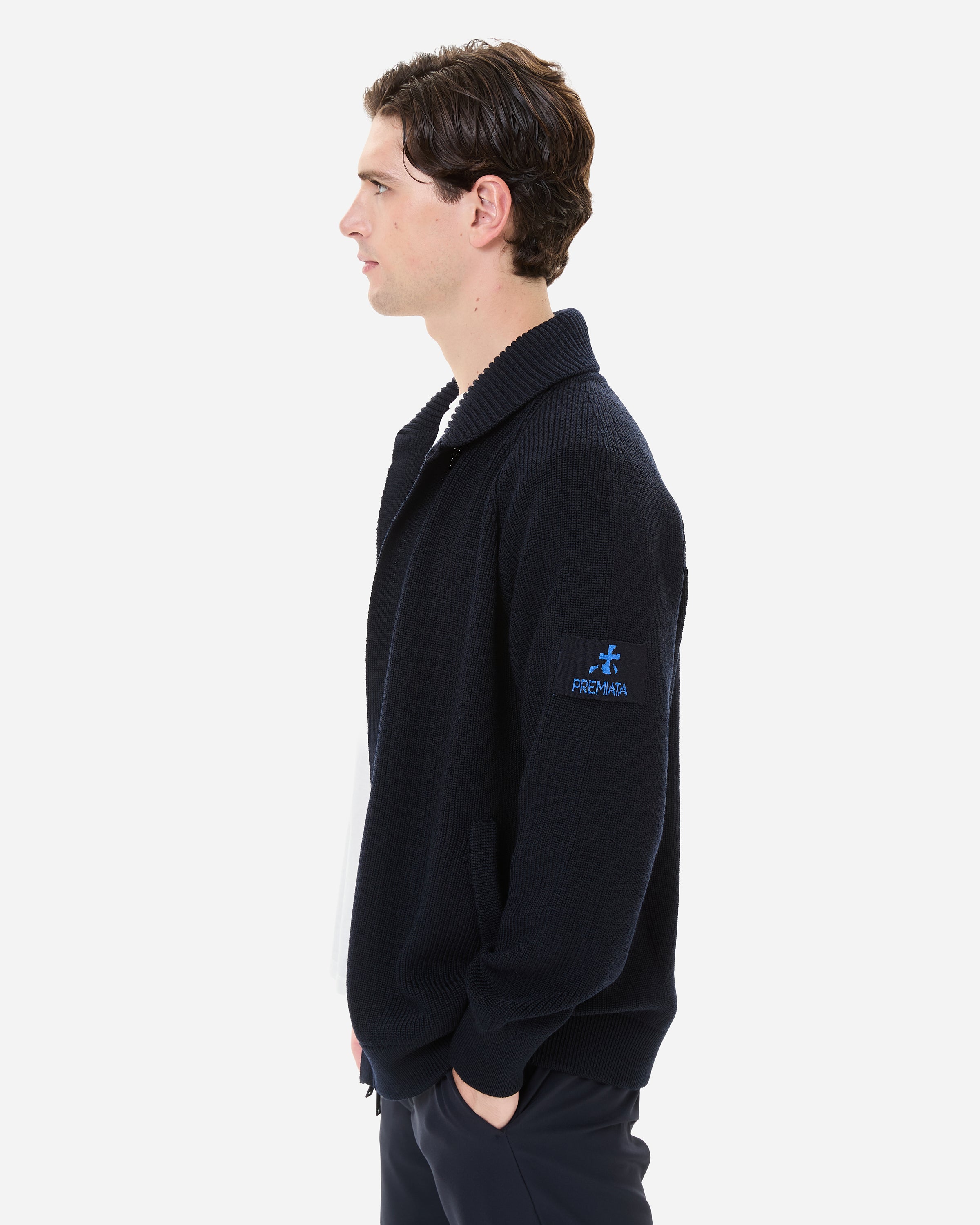 premiata-wolljacke-teflon-zip-herren-mit-schal-kragen image 8