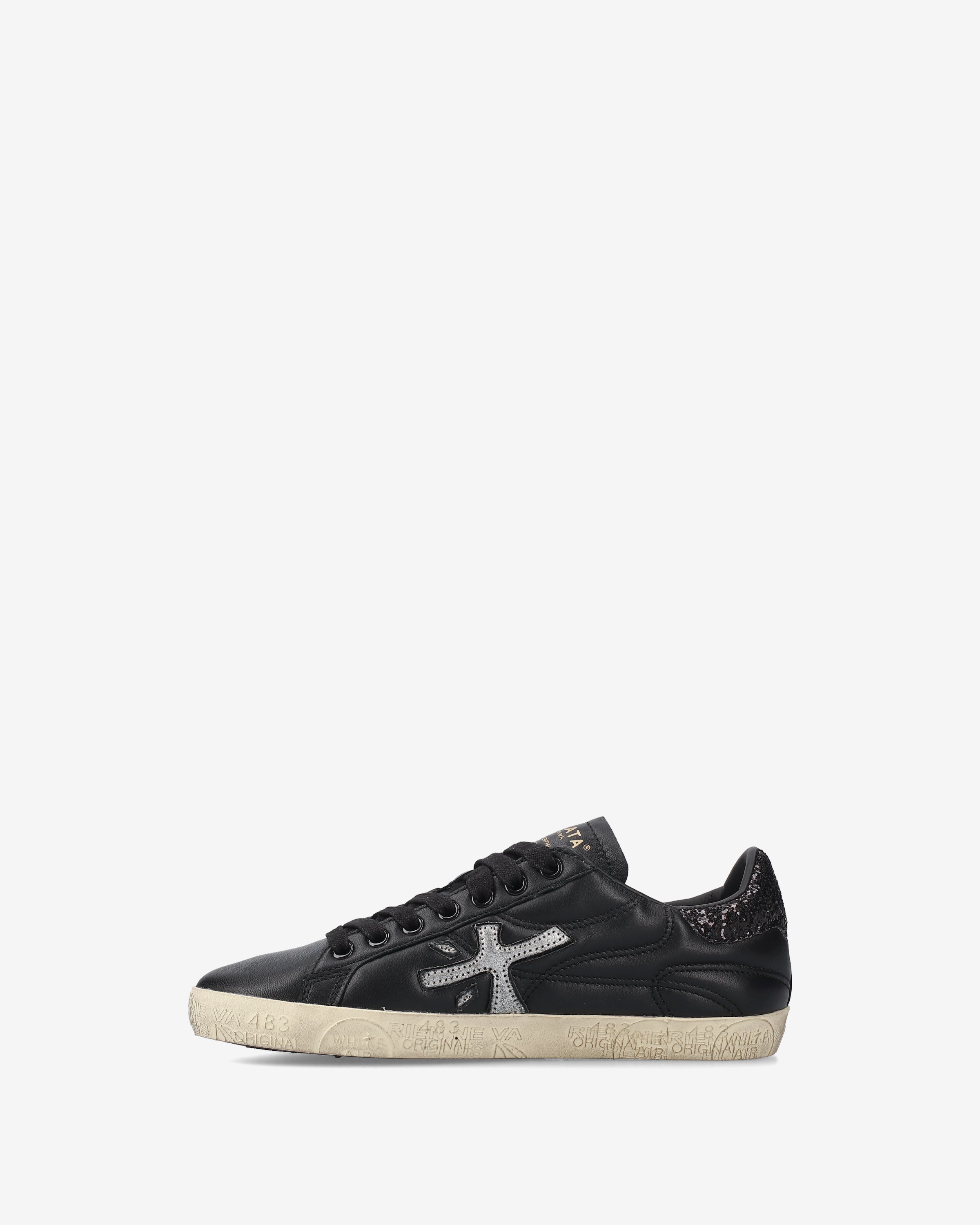 premiata-stevend-7614-sneaker-schwarz-silber-leder-mit-glitzer image 3