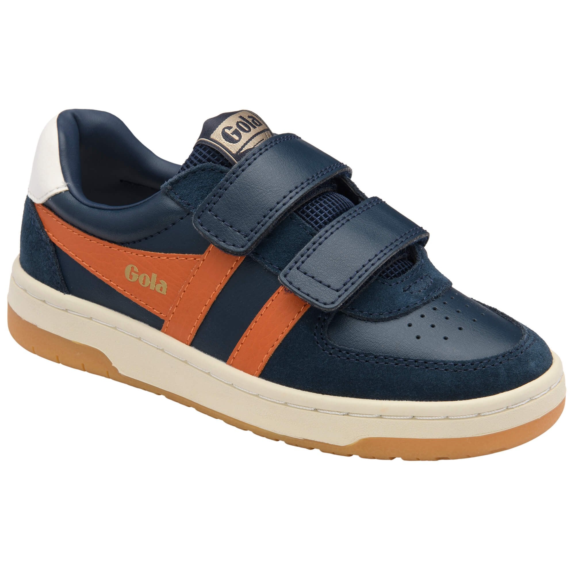 gola-hawk-strap-kinder-sneaker-navy-orange-off-white image 2
