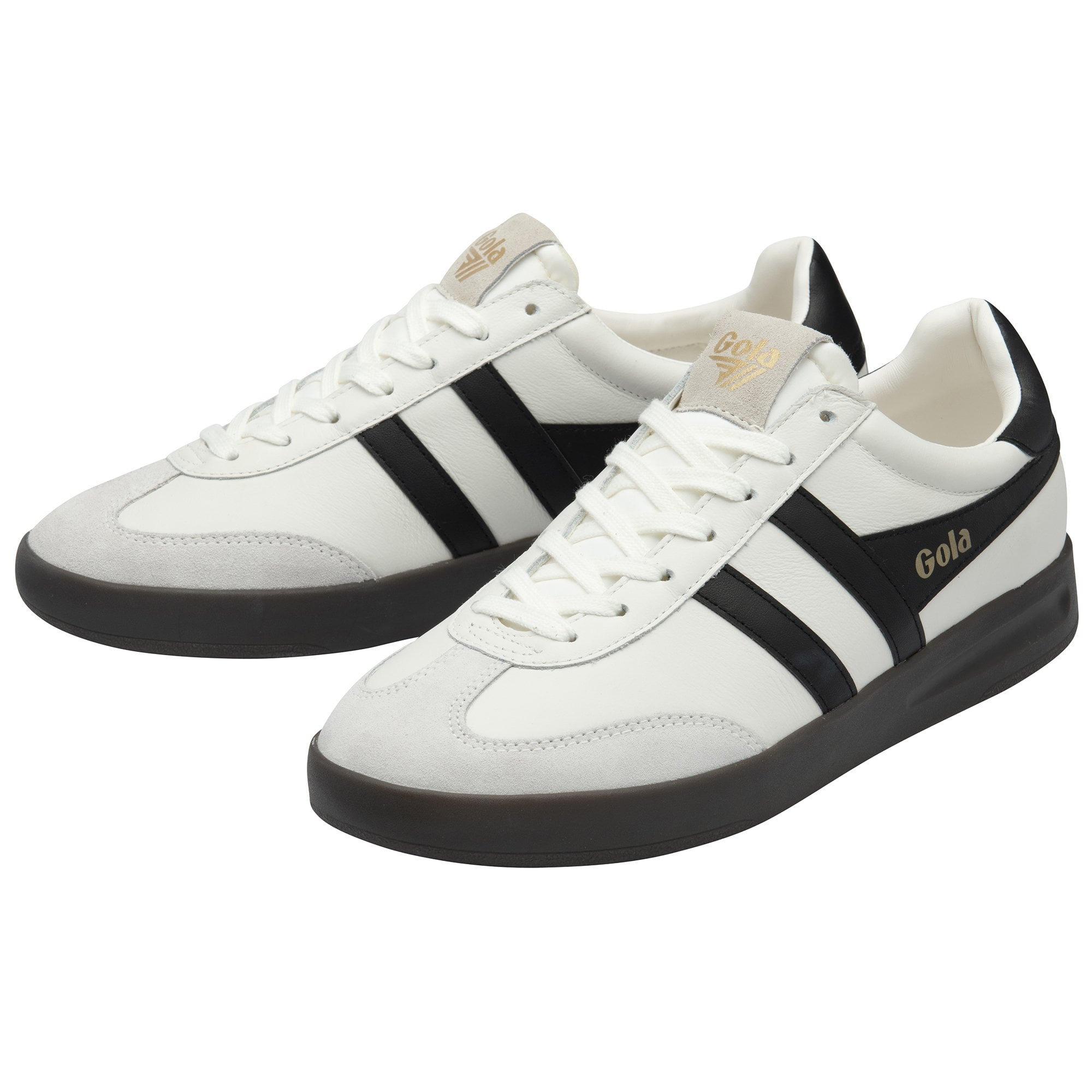 gola-cyclone-leder-herren-sneaker-wei-mit-dunkler-sohle image 3