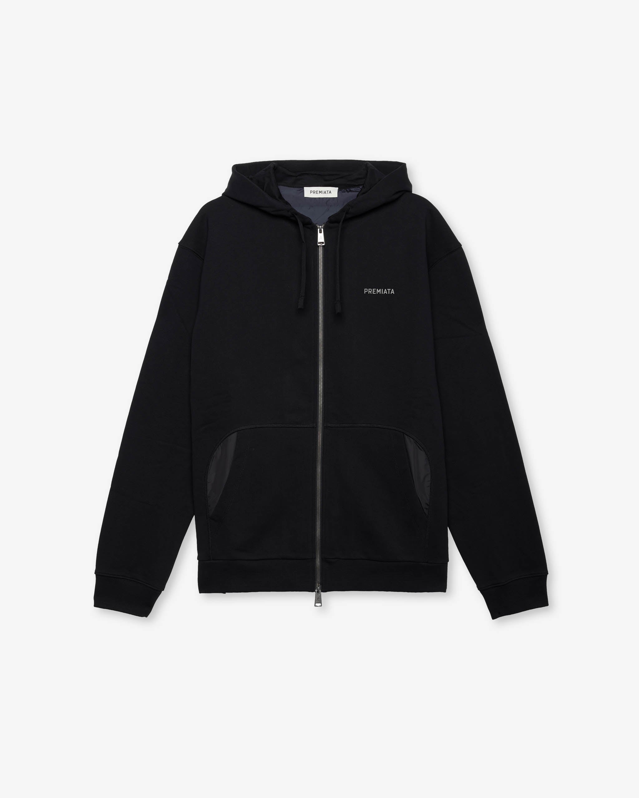 premiata-zip-hoodie-herren-kapuzenjacke-schwarz image 1