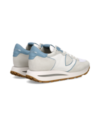 philippe-model-tropez-haute-herren-high-top-sneaker-wei-blau-aviation-grau image 2