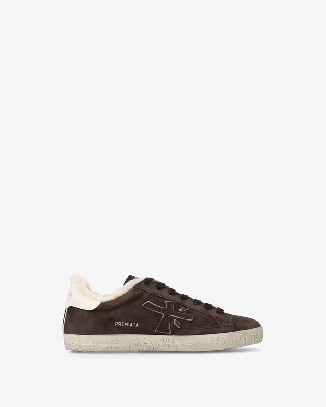 premiata-stevend-7897m-sneaker-leder-suede-testa-di-moro-panna image 1