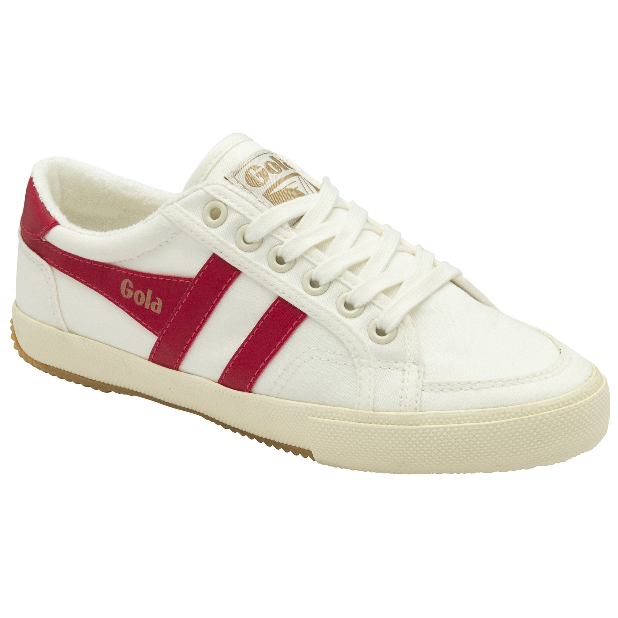 gola-stratus-plimsoll-damen-sneaker-cremewei-himbeerrot image 2
