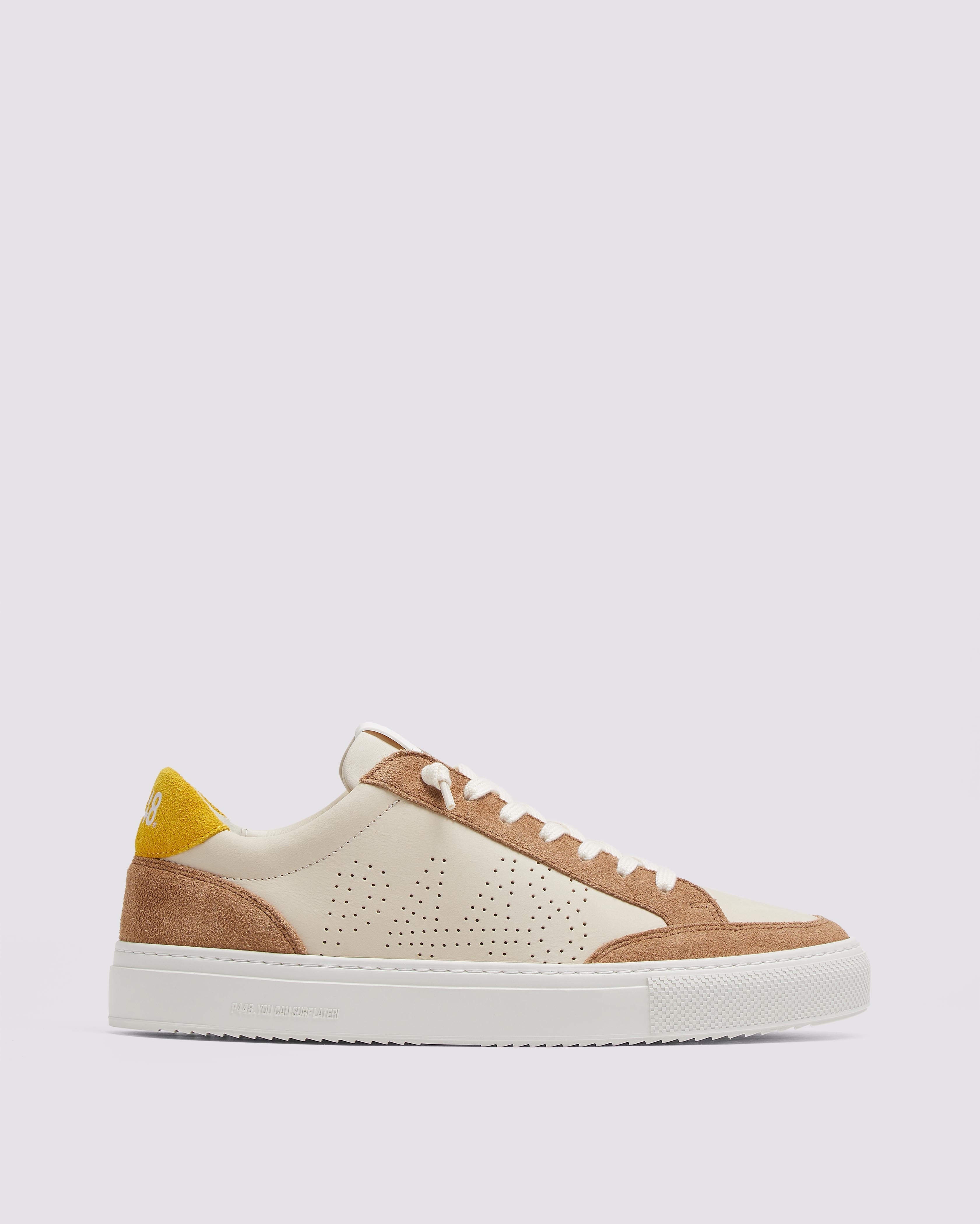 p448-soho-rodeo-low-top-sneaker-cream-braun image 1