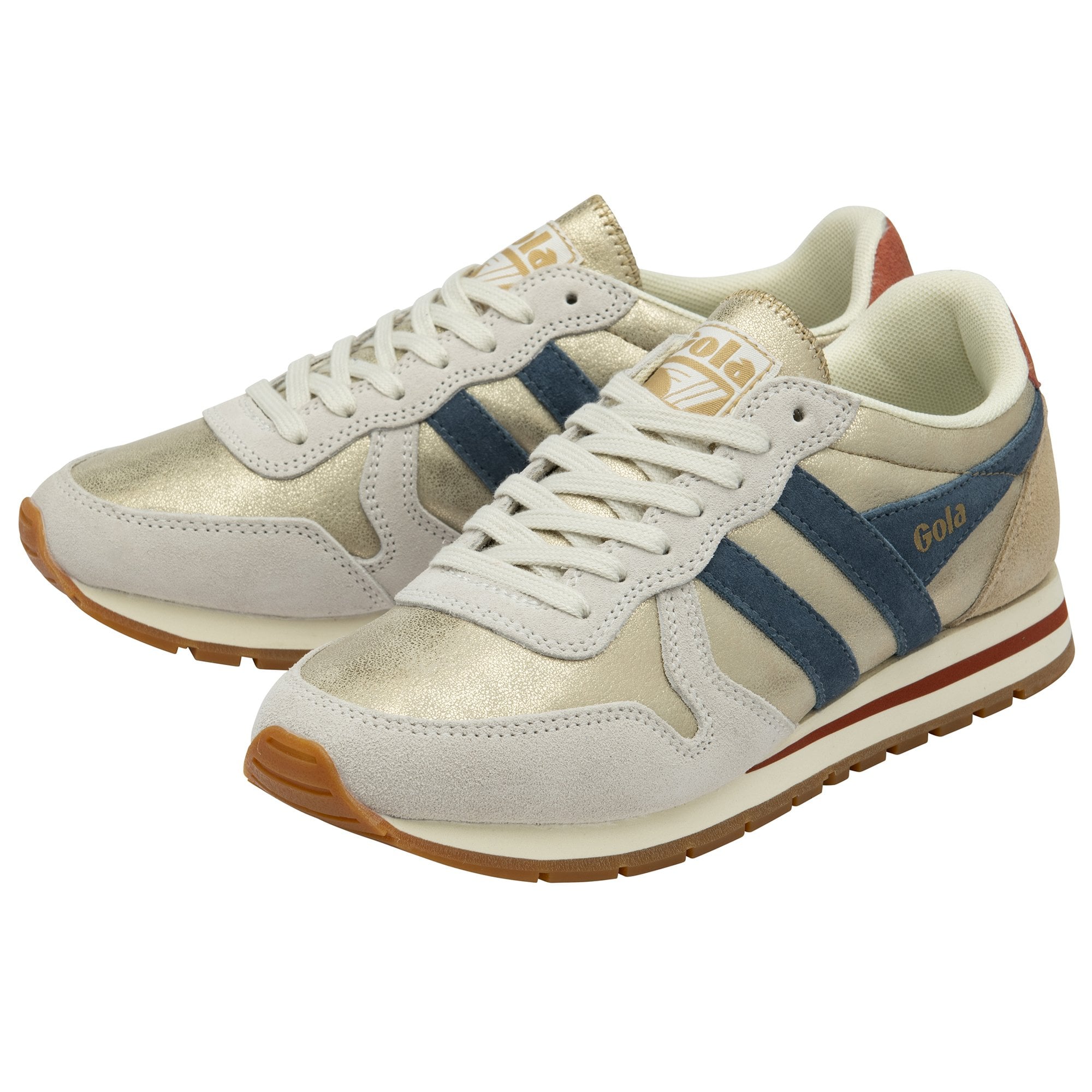 gola-daytona-blaze-sneaker-f-r-damen-gold-tintenblau-orange image 3