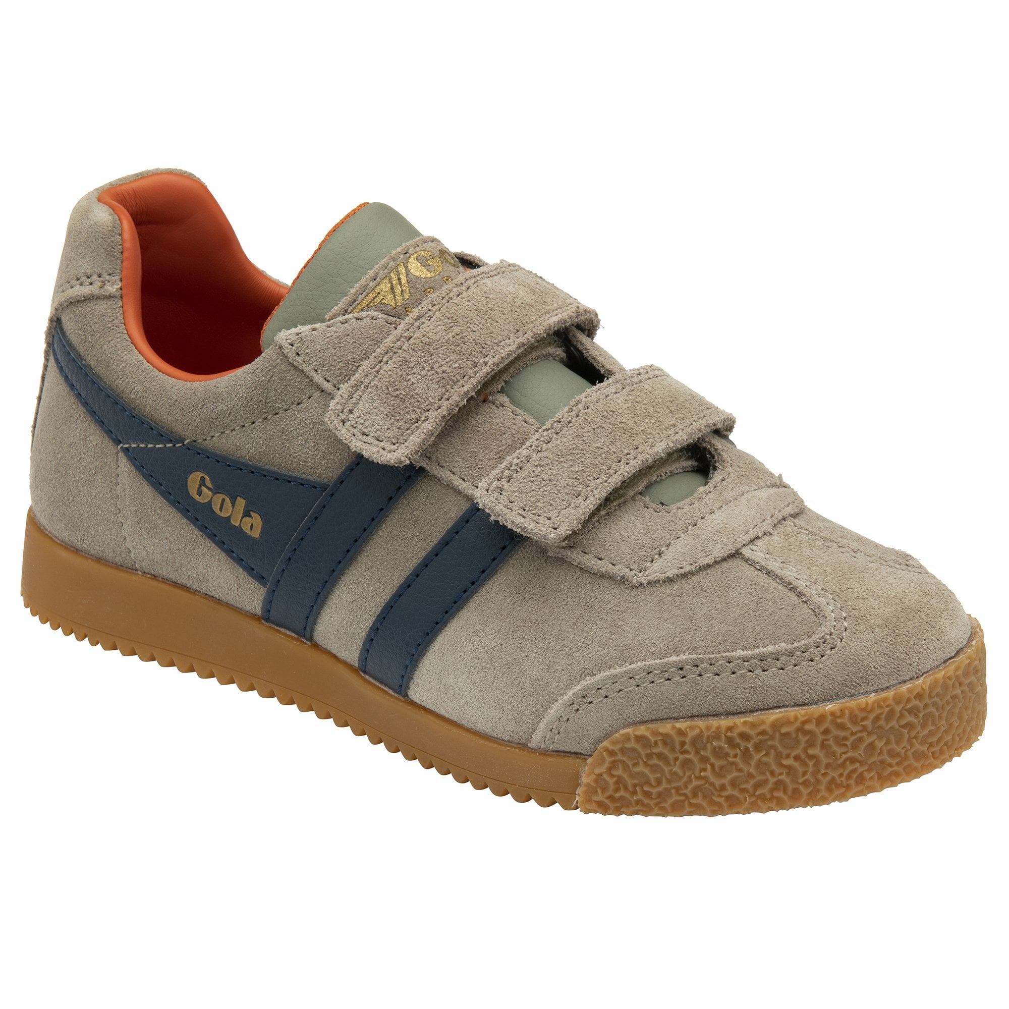 gola-harrier-strap-trainer-kinder-wildleder-klett-vintage image 2