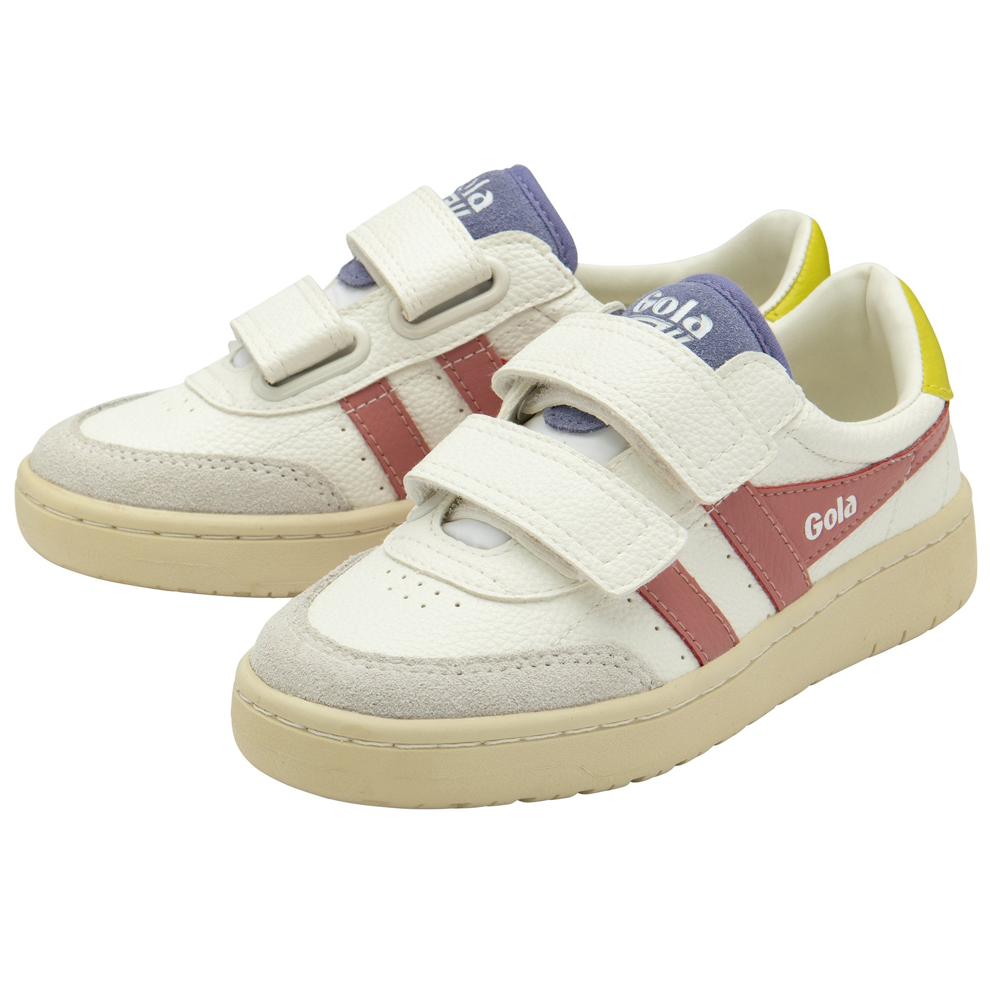 gola-falcon-strap-sneaker-f-r-kinder-wei-koralle-gelb image 3