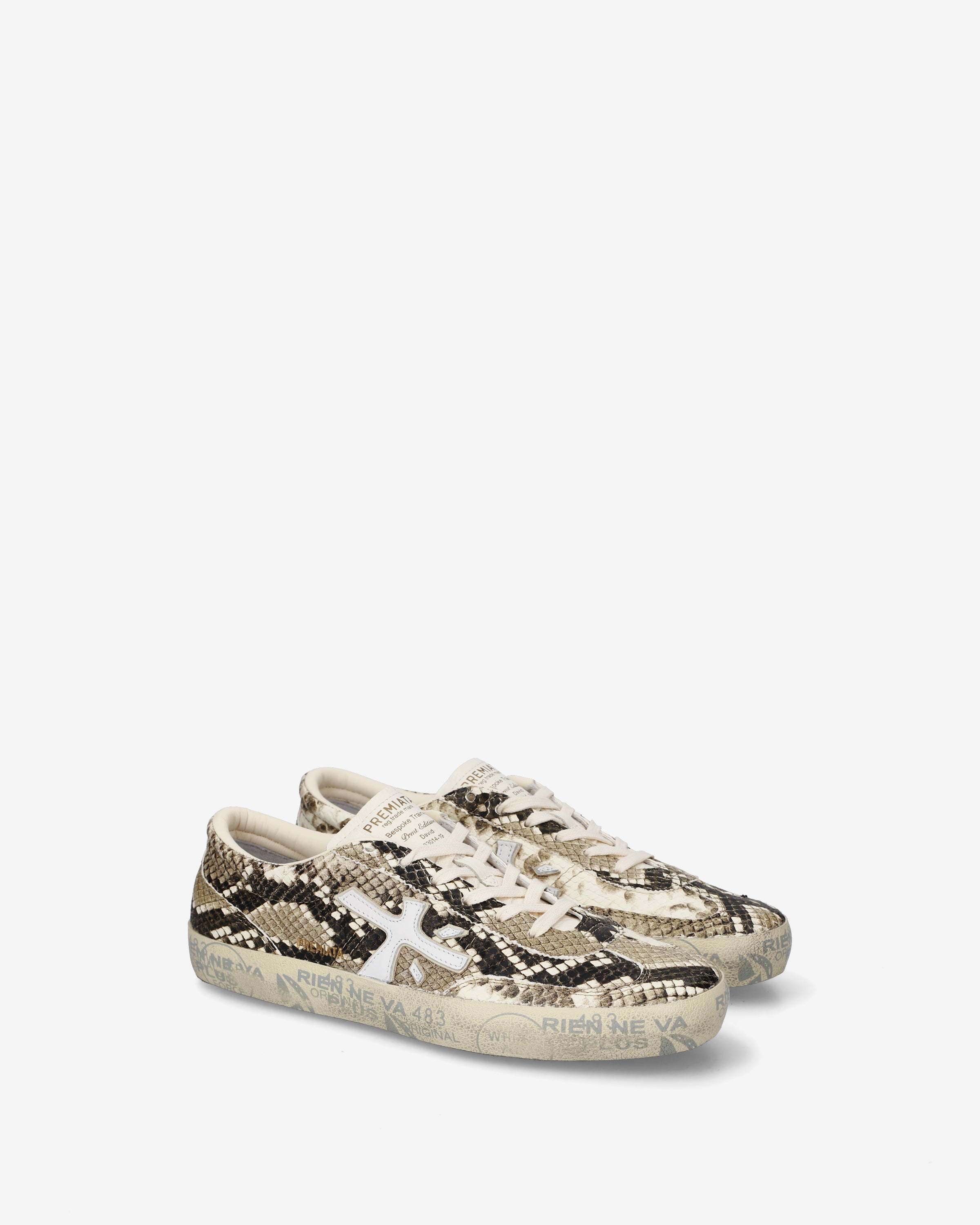 premiata-davidd-8099-sneaker-animalier-beige-schwarz image 2