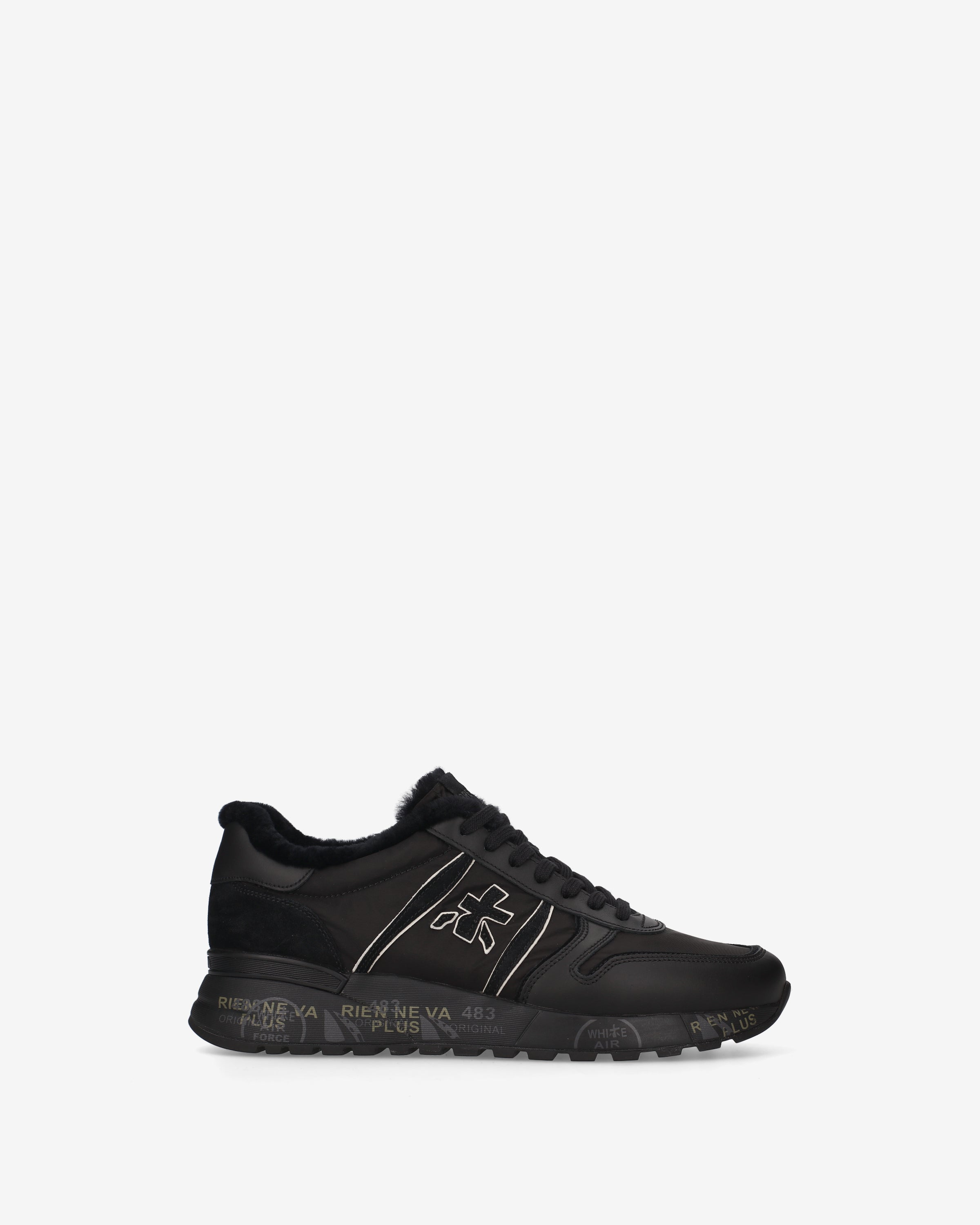 premiata-lander-8655m-herren-sneaker-leder-nylon-montone image 1