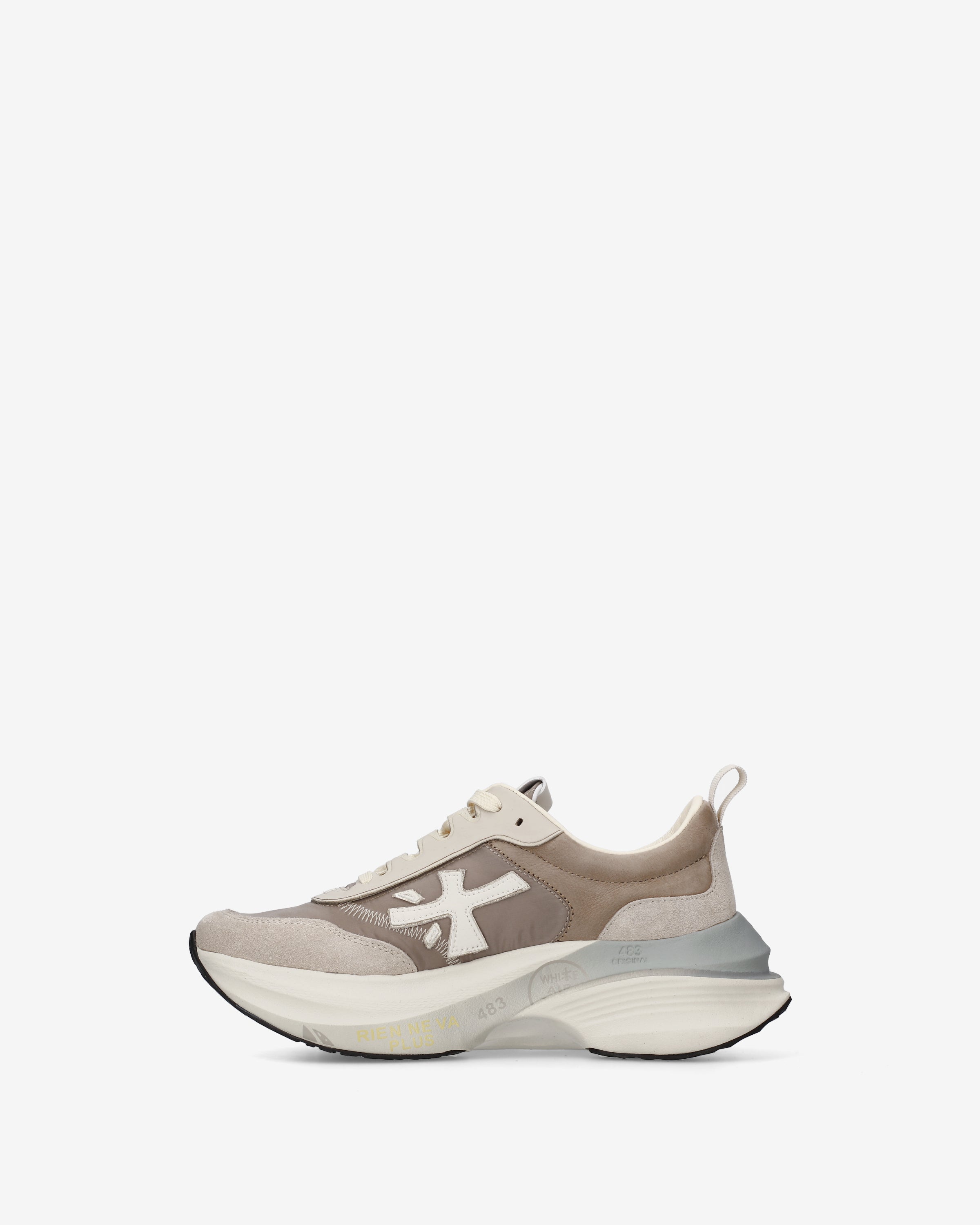 premiata-hill-8710-sneaker-damen-beige-avorio-maxi-sohle image 3
