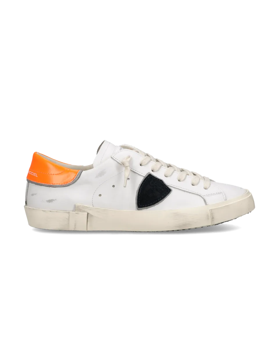 philippe-model-prsx-herrensneaker-blanc-orange image 1