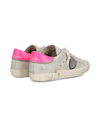 philippe-model-prsx-sneaker-damen-wei-creme-pink-fluo image 2
