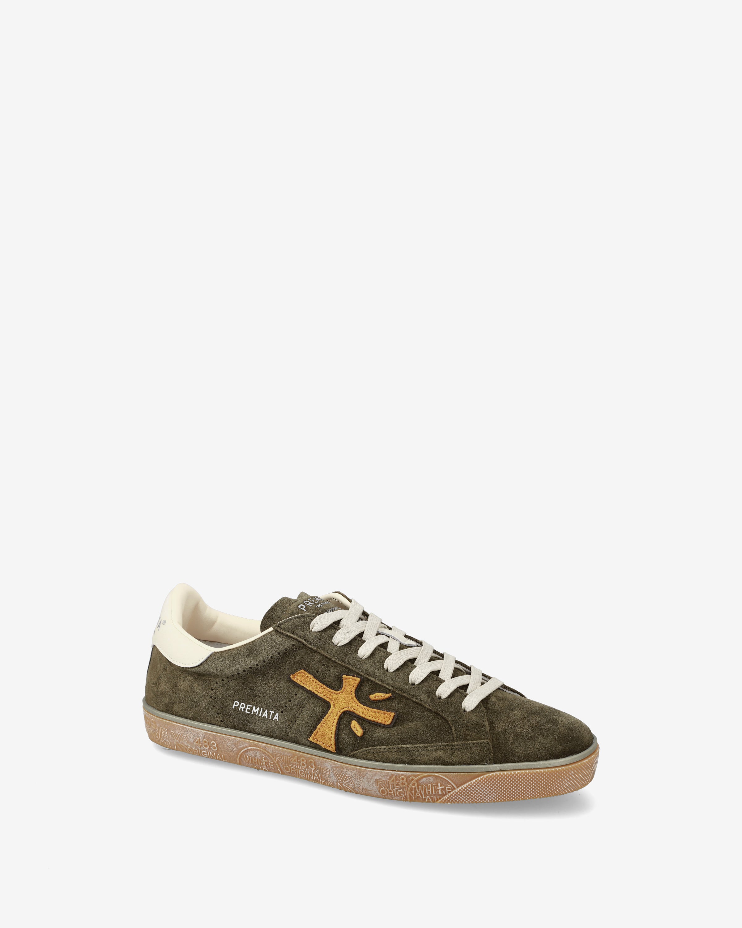 premiata-steven-7627-sneaker-olivgr-n-aus-leder-suede image 4