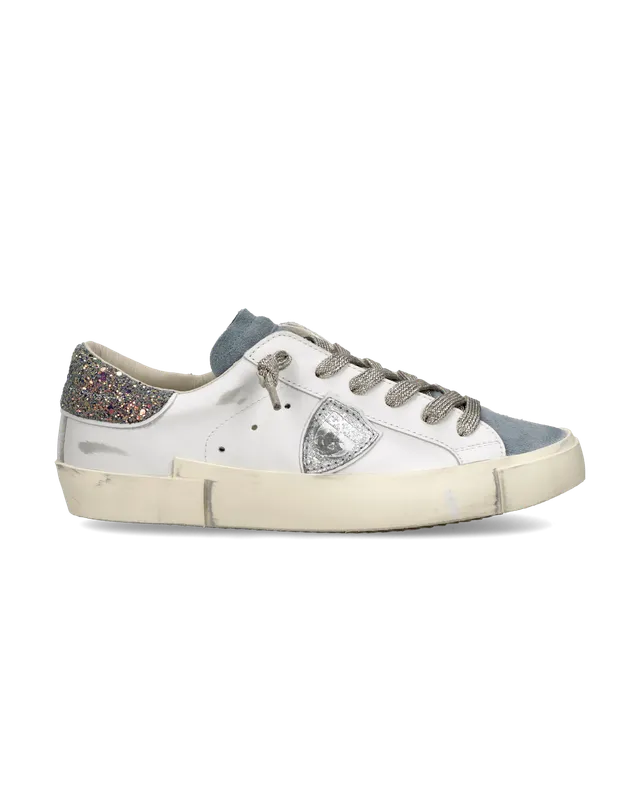 philippe-model-prsx-damen-sneaker-wei-blau-pailletten-ferse image 1
