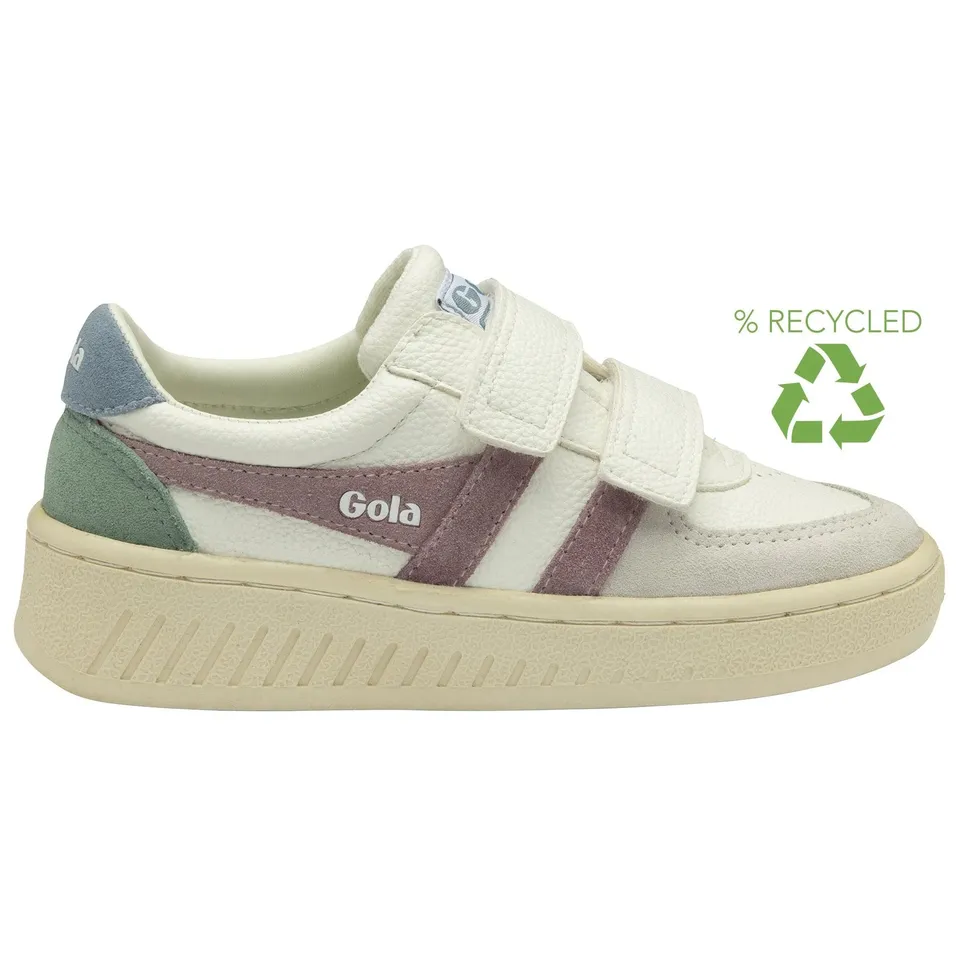 gola-grandslam-trident-strap-kinder-sneaker-wei-rosa-blau image 1