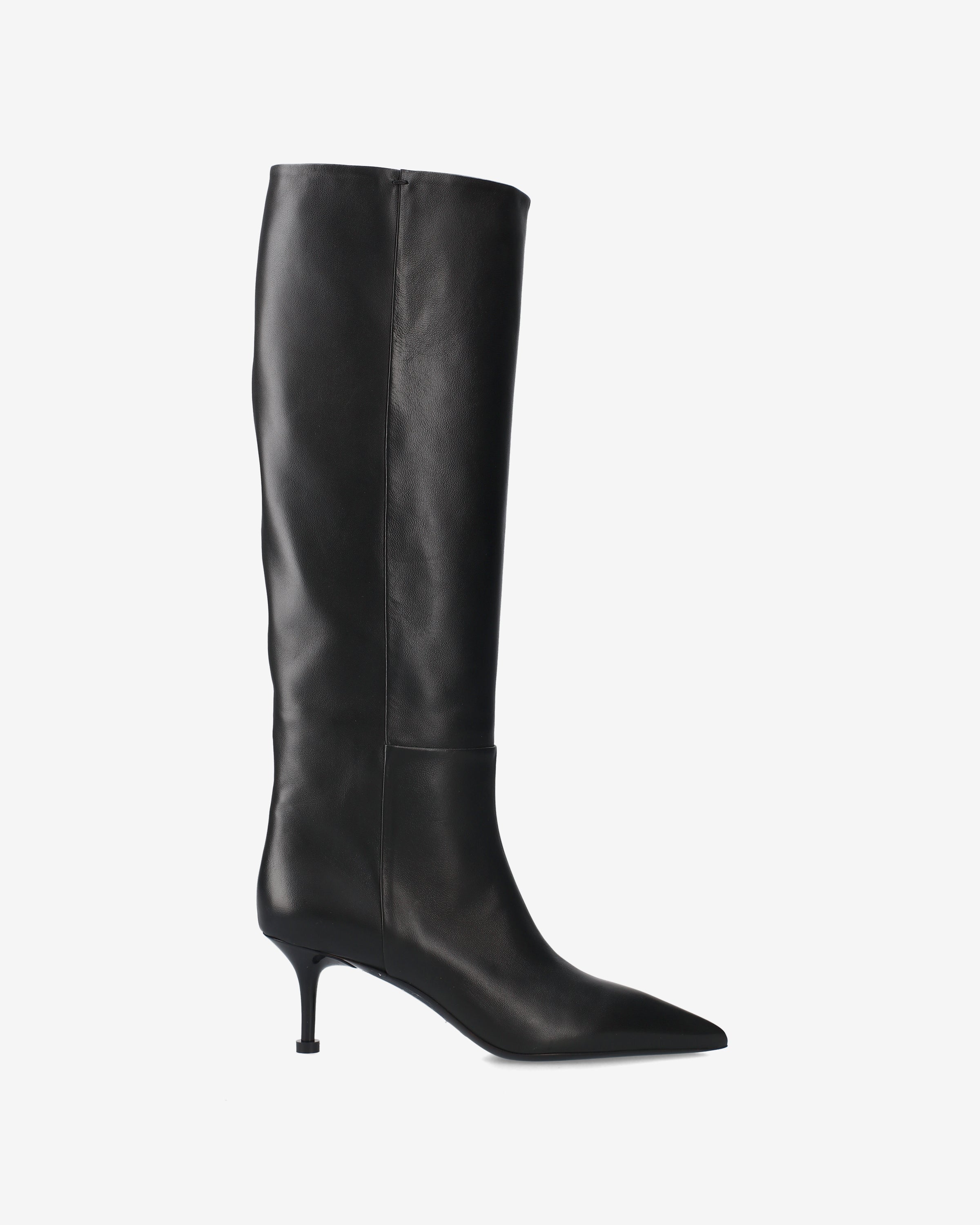 premiata-stiefel-damen-aus-schwarzer-lamm-nappa-40-cm-absatz-6-5-cm image 1