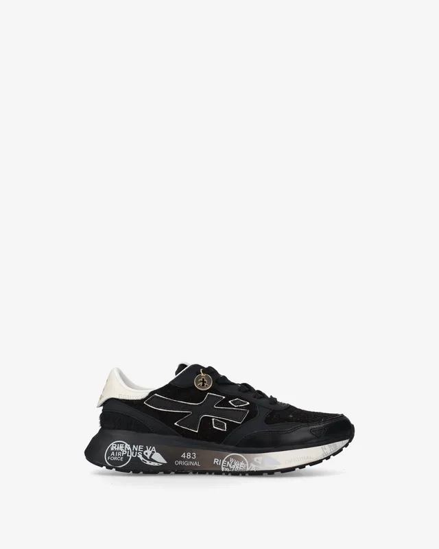 premiata-lauryn-7803-sneaker-schwarz-creme-leder-ponyleder image 1