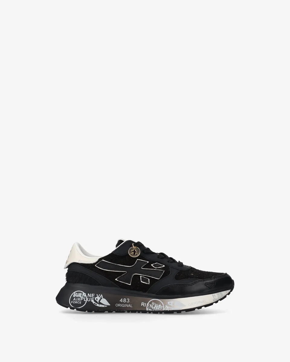 premiata-lauryn-7803-sneaker-schwarz-creme-leder-ponyleder image 1