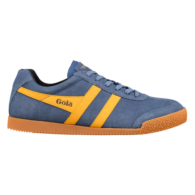 gola-harrier-herren-sneaker-mondhellblau-gelb-aus-wildleder image 1