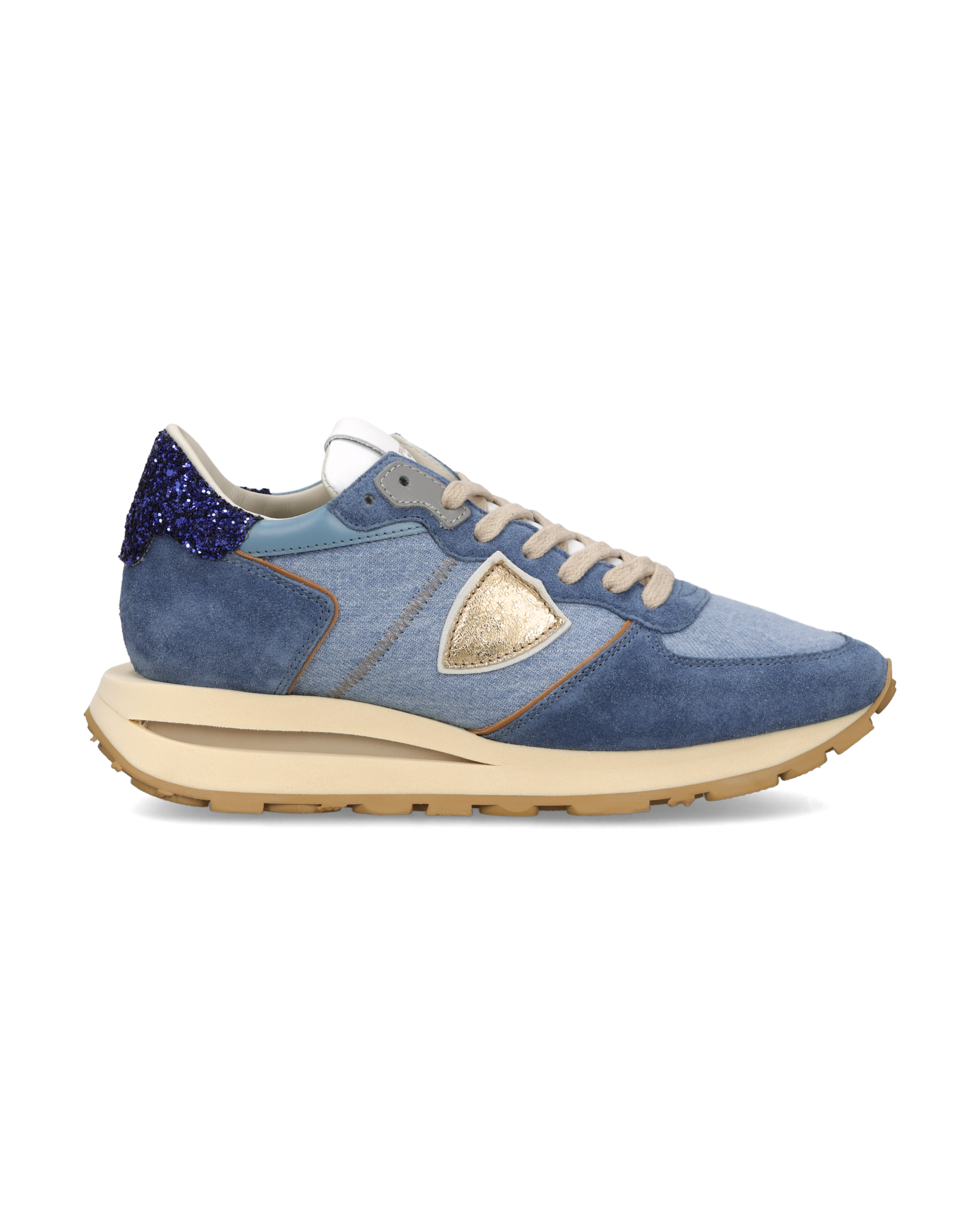 philippe-model-tropez-haute-damen-high-top-sneaker-blau-denim image 1