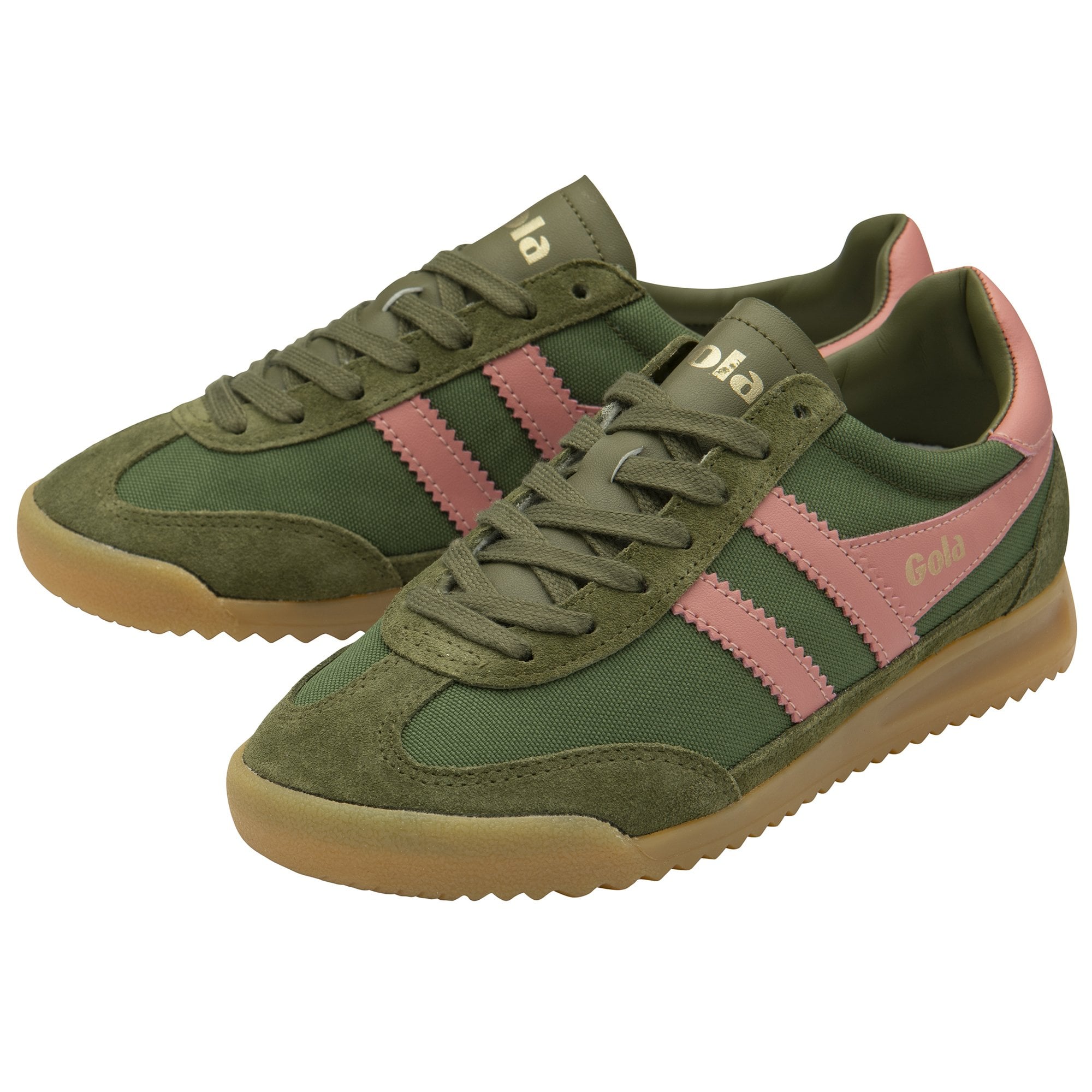 gola-tornado-sneaker-f-r-damen-milit-rgr-n-koralle image 3