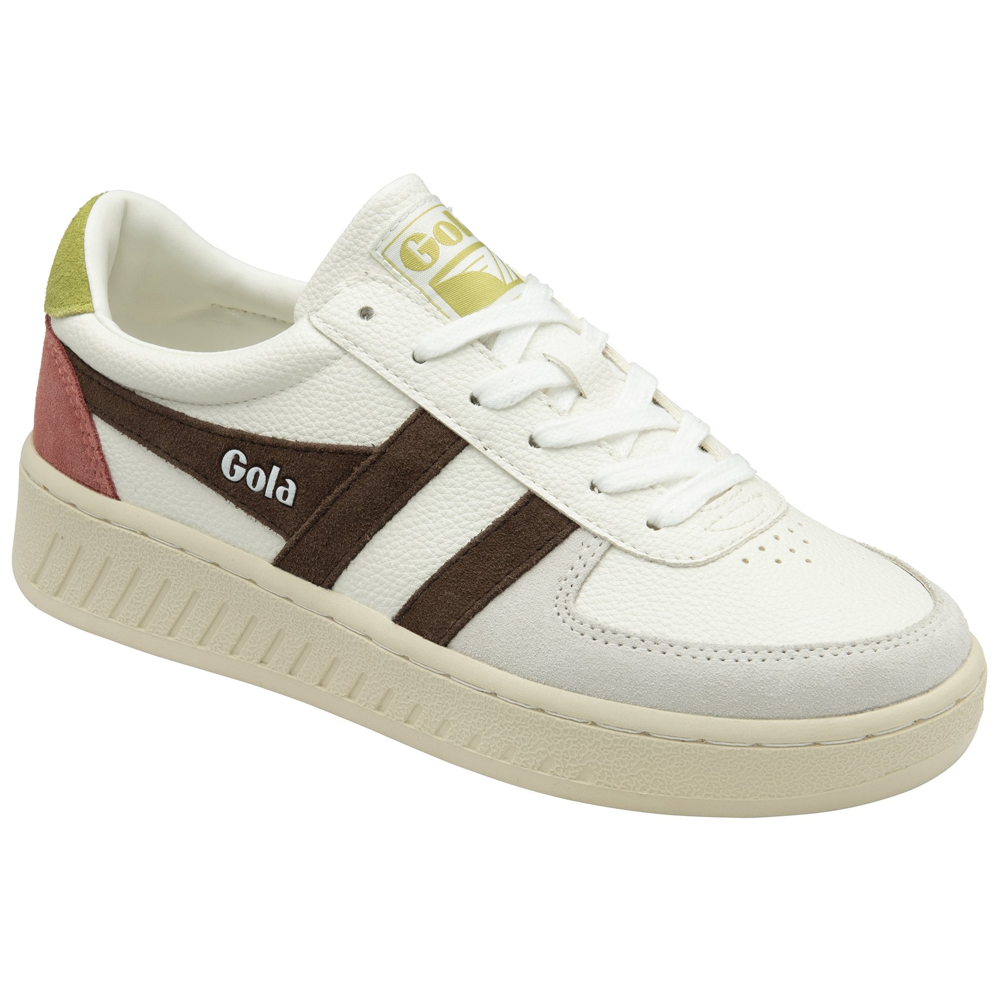 gola-grandslam-trident-damen-sneaker-wei-dunkelbraun-moosgr-n image 2