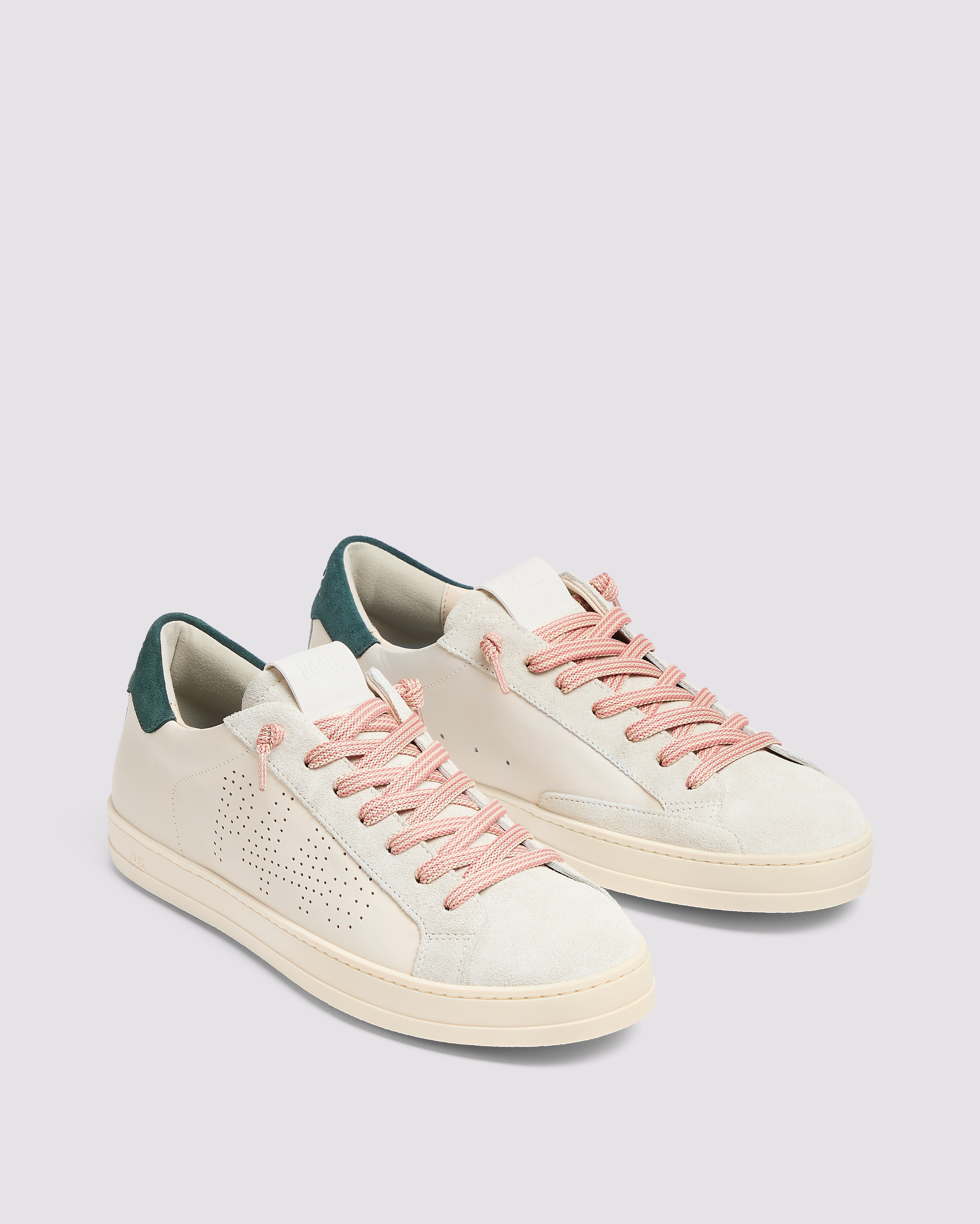 p448-john-cream-low-top-sneaker-green image 4