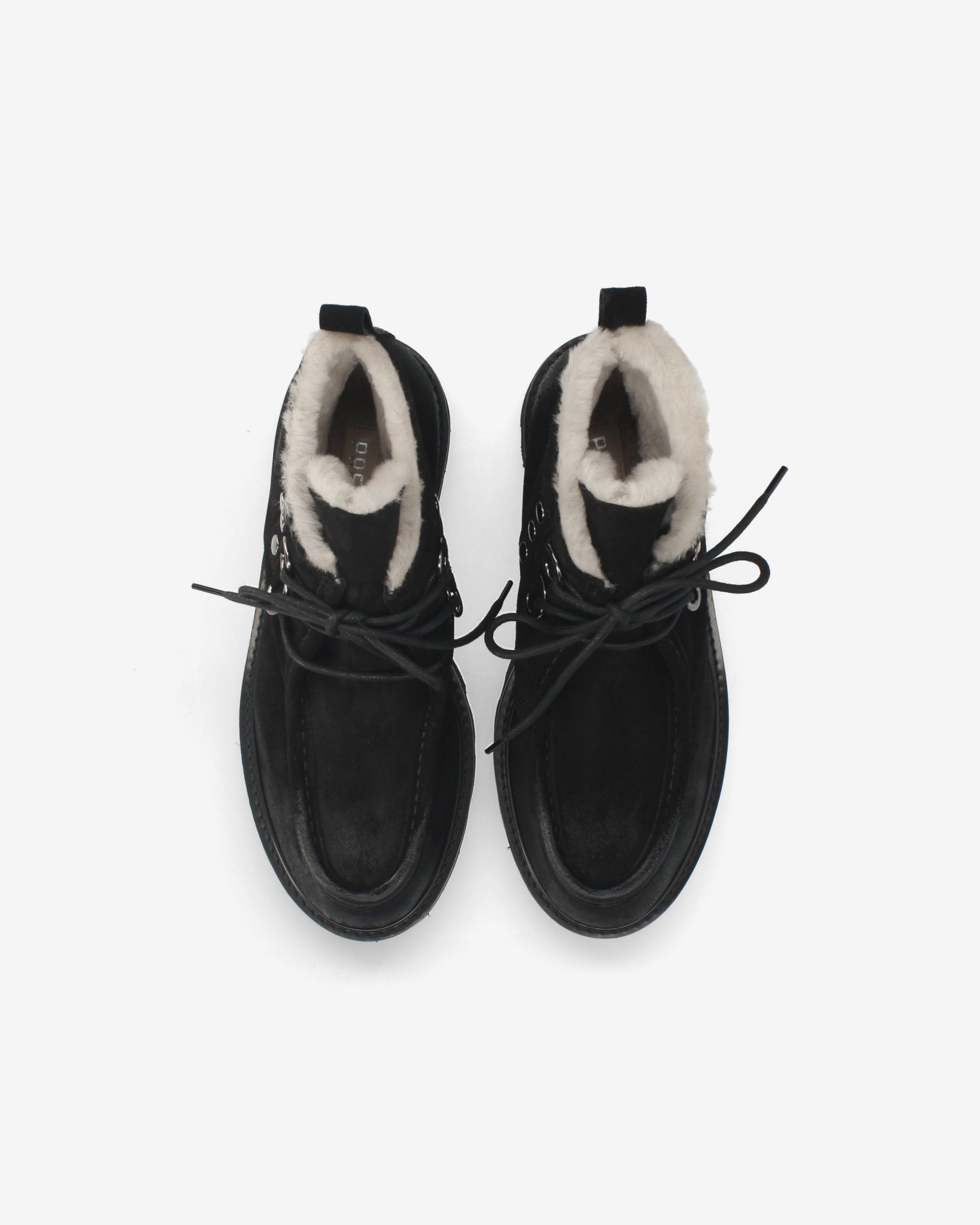 premiata-polacchino-damen-boot-schwarz-crosta-mit-lammfell image 6