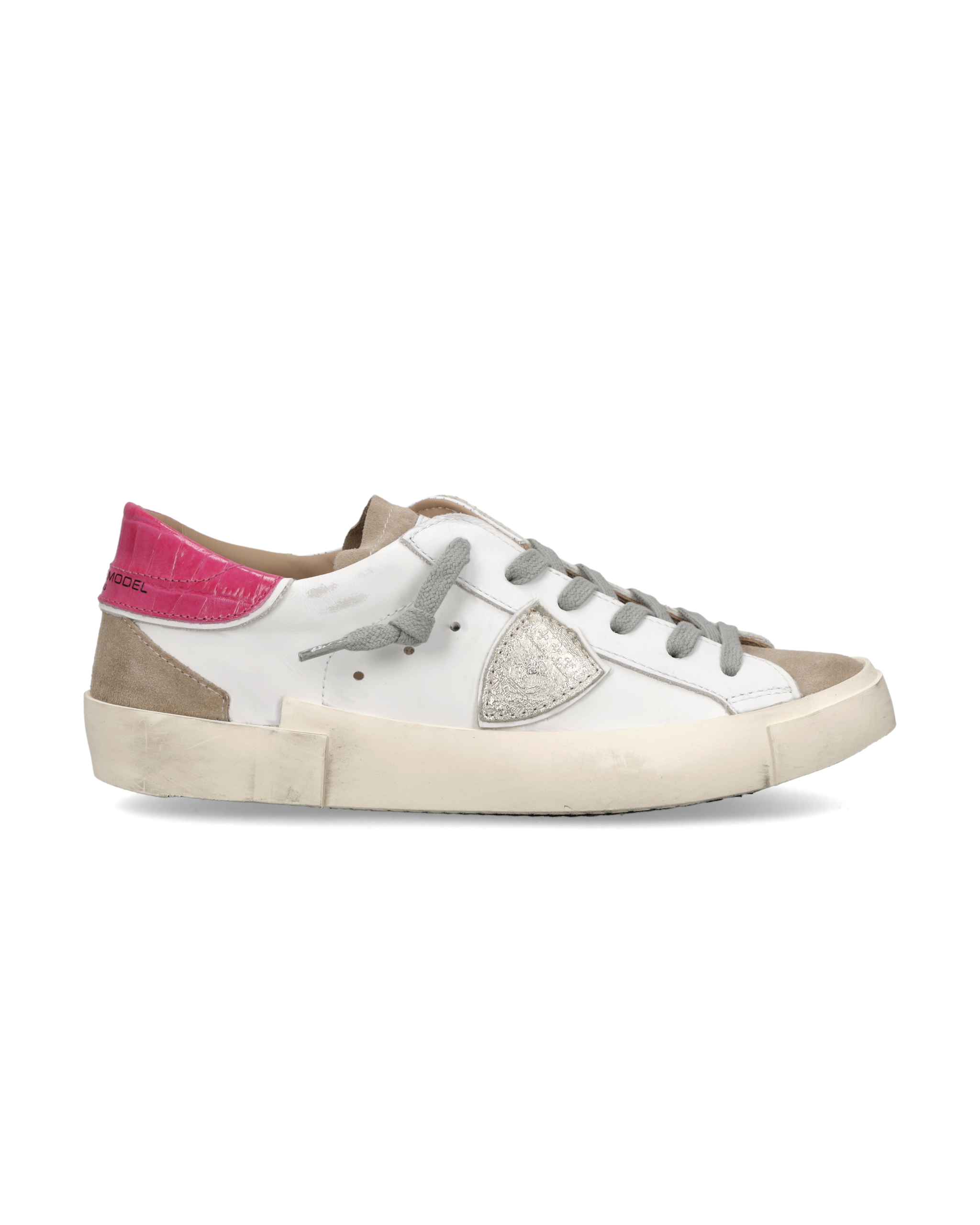 philippe-model-prsx-damen-sneaker-wei-fuchsia-grau-taupe image 1