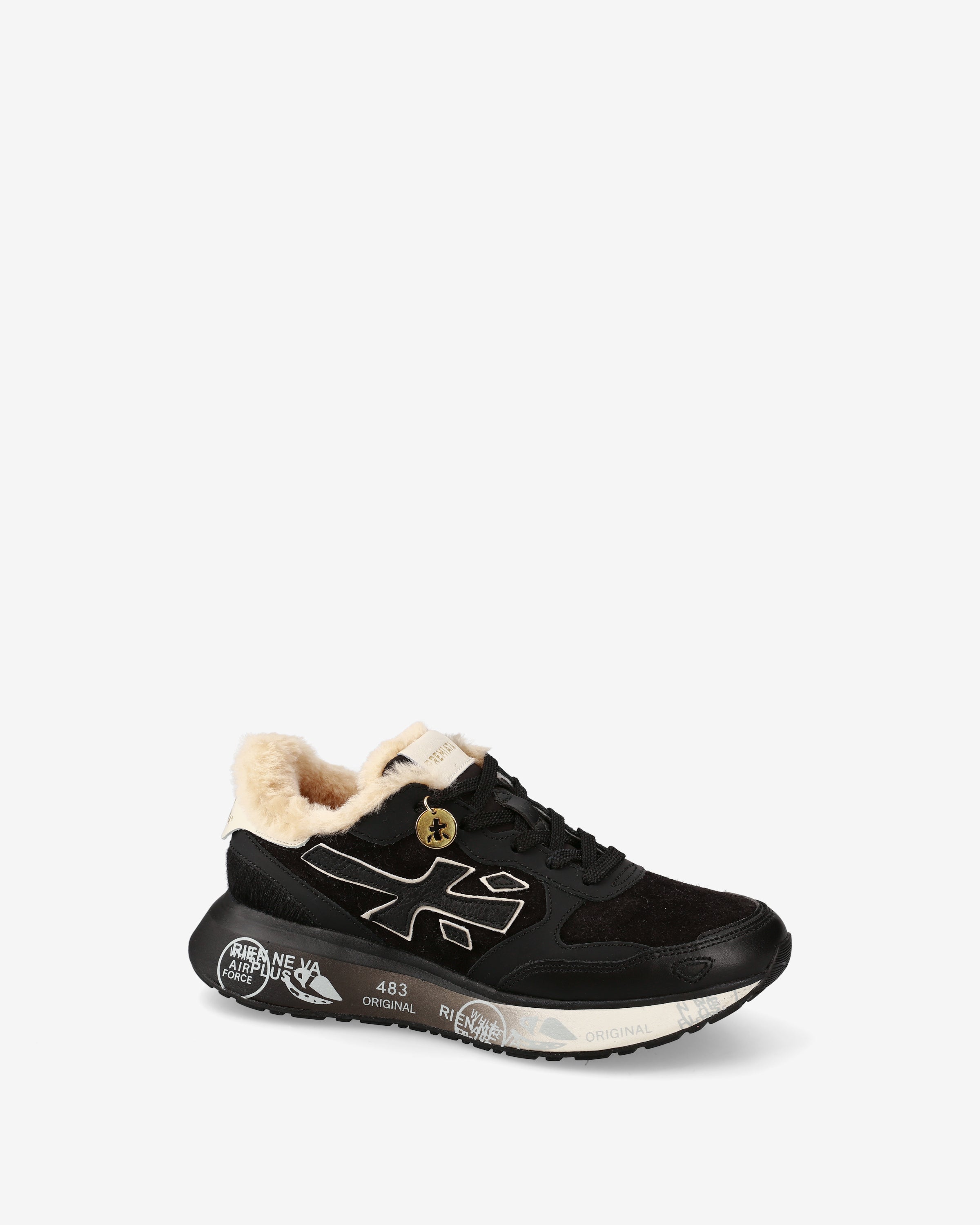 premiata-lauryn-7803m-sneaker-schwarz-panna-shearling image 4
