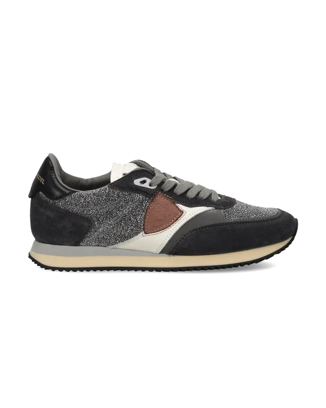 philippe-model-blville-damen-sneaker-silber-schwarz-wei image 1