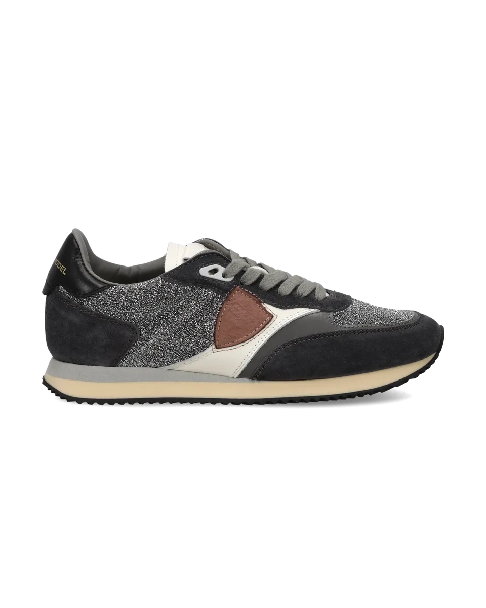 philippe-model-blville-damen-sneaker-silber-schwarz-wei image 1