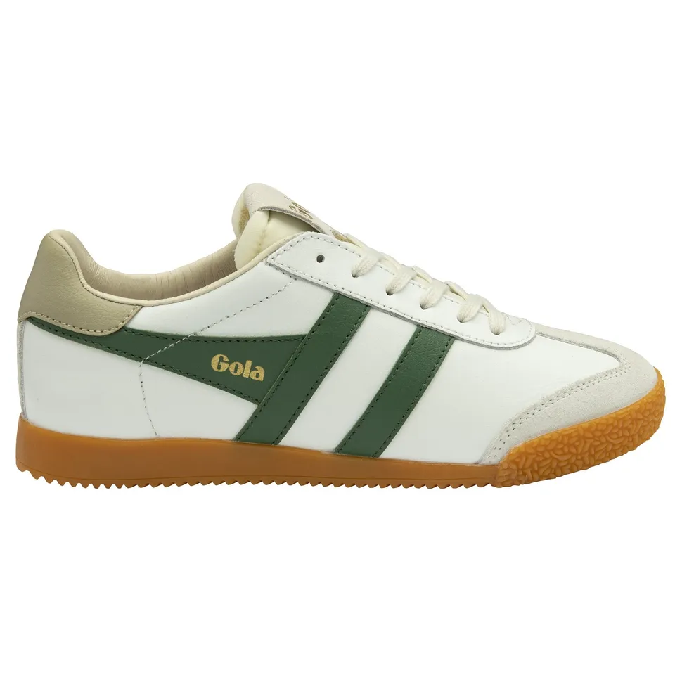 gola-elan-leder-sneaker-f-r-damen-wei-tannengr-n-beige image 1