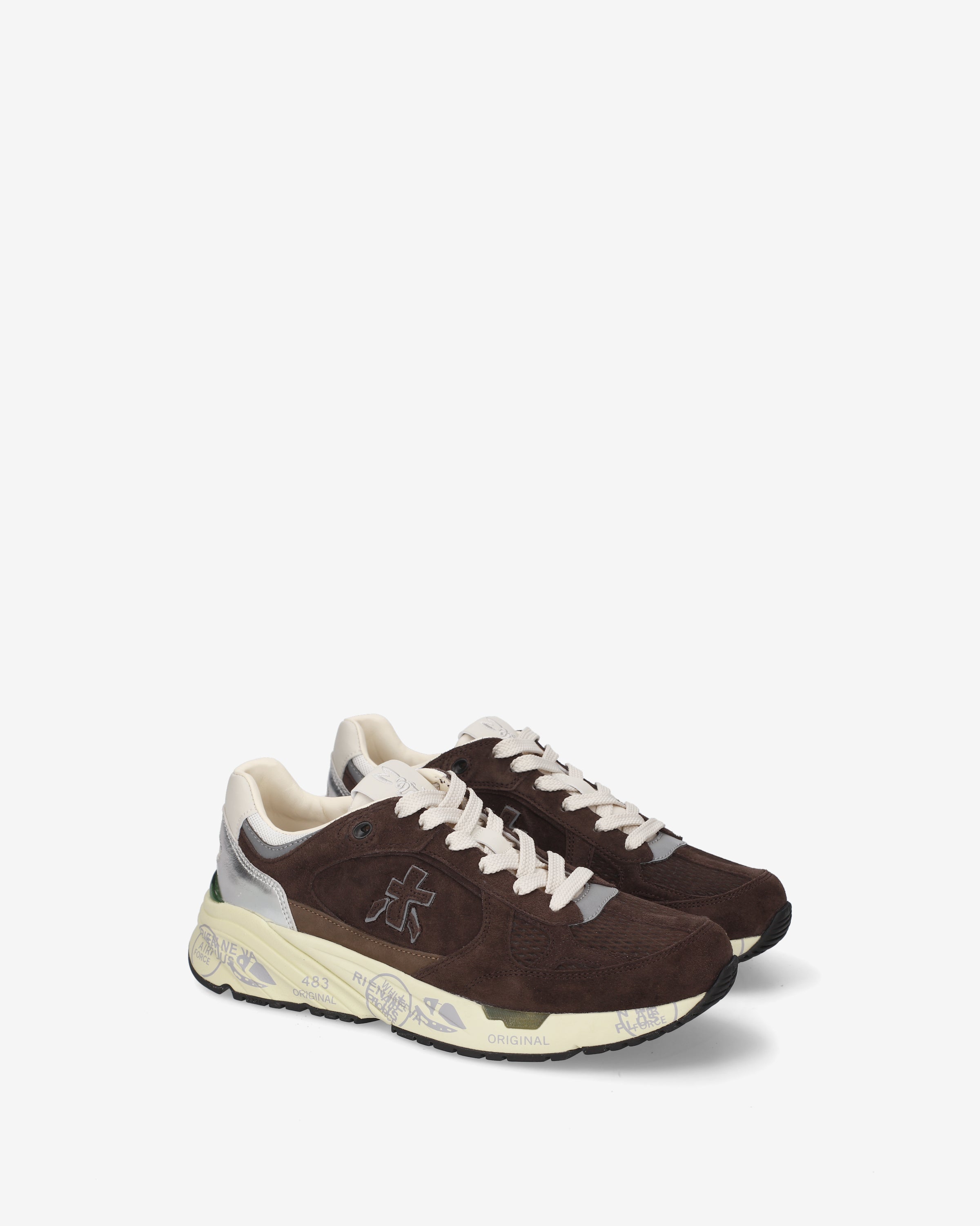premiata-mased-8596-damen-sneaker-leder-suede-in-testa-di-moro image 2