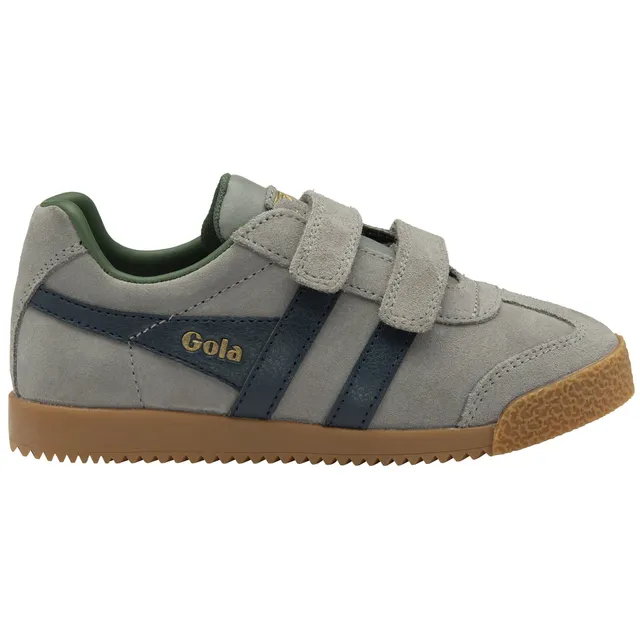gola-harrier-strap-kinder-sneaker-zementgrau-wildleder-klett image 1