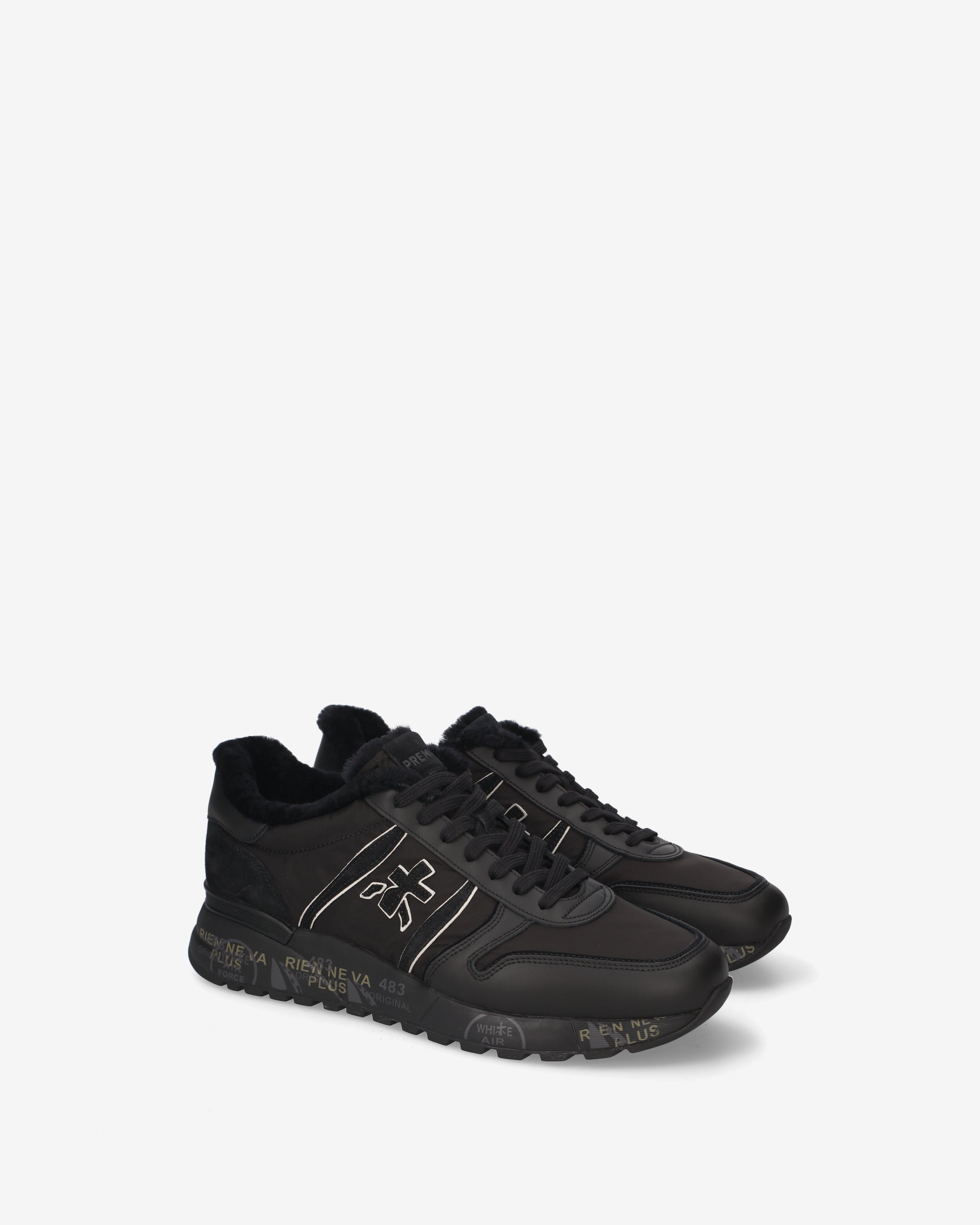 premiata-lander-8655m-herren-sneaker-leder-nylon-montone image 2
