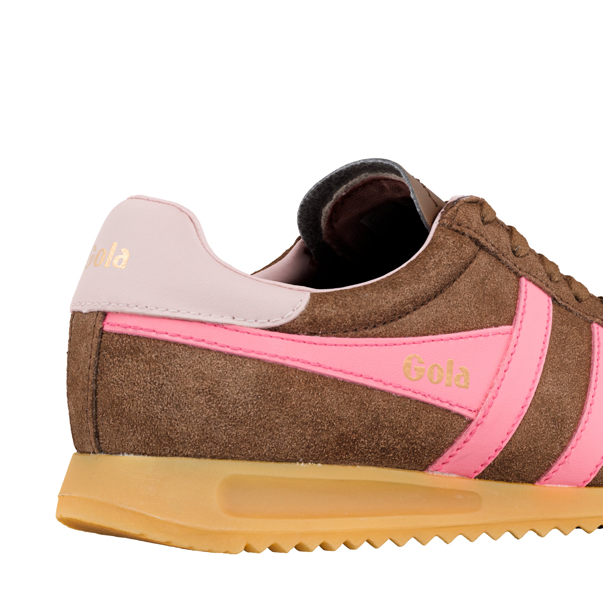 gola-torpedo-damen-sneaker-dunkelbraun-neonpink-rosa image 6