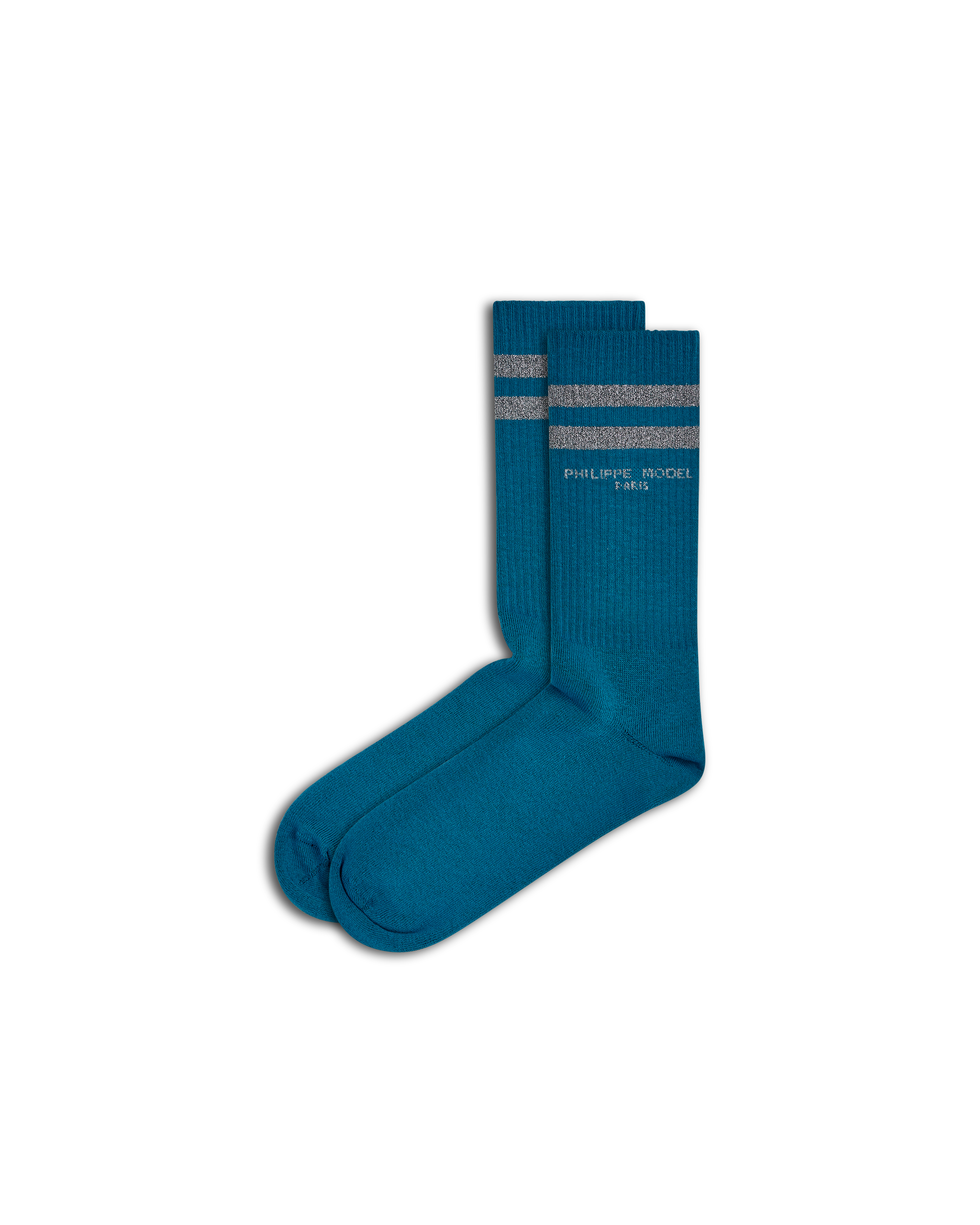 philippe-model-baumwoll-socken-unisex-oil-silber image 1