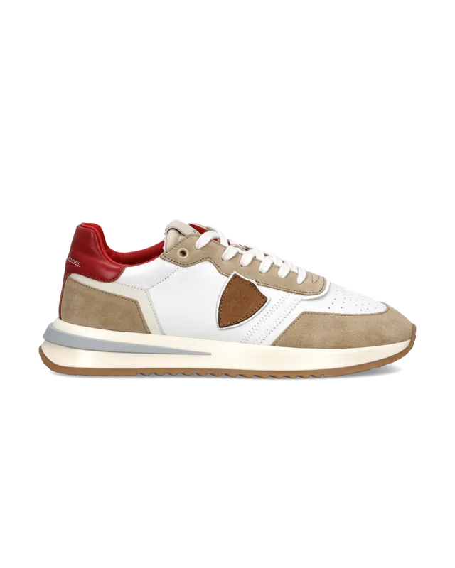 philippe-model-tropez-2-1-herren-sneaker-wei-rot-beige image 1