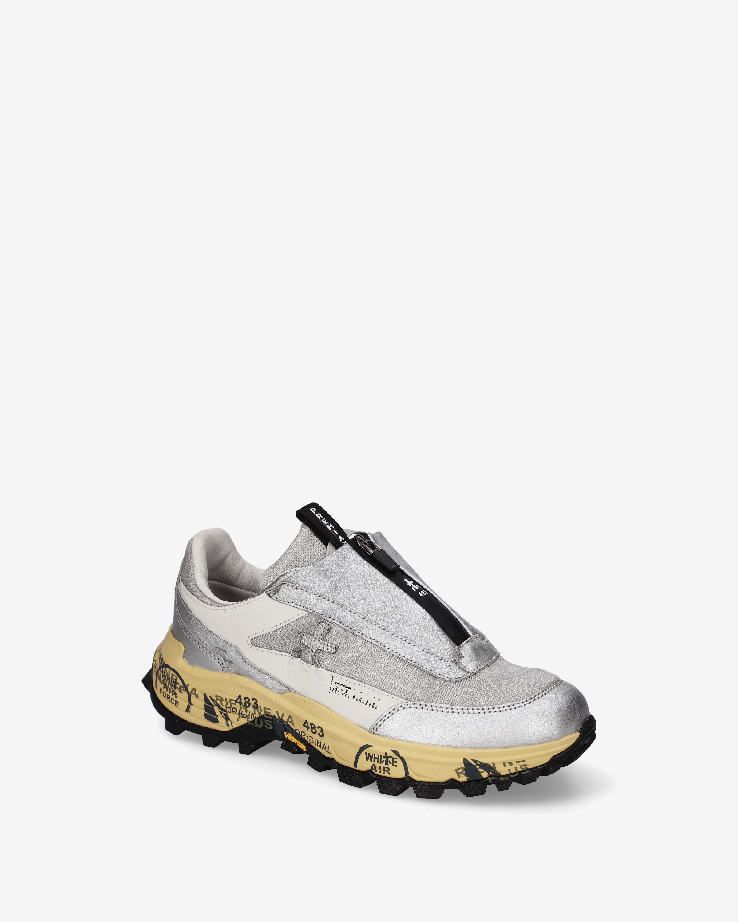premiata-sciliard-499-sneaker-damen-silber-mit-front-zip image 4