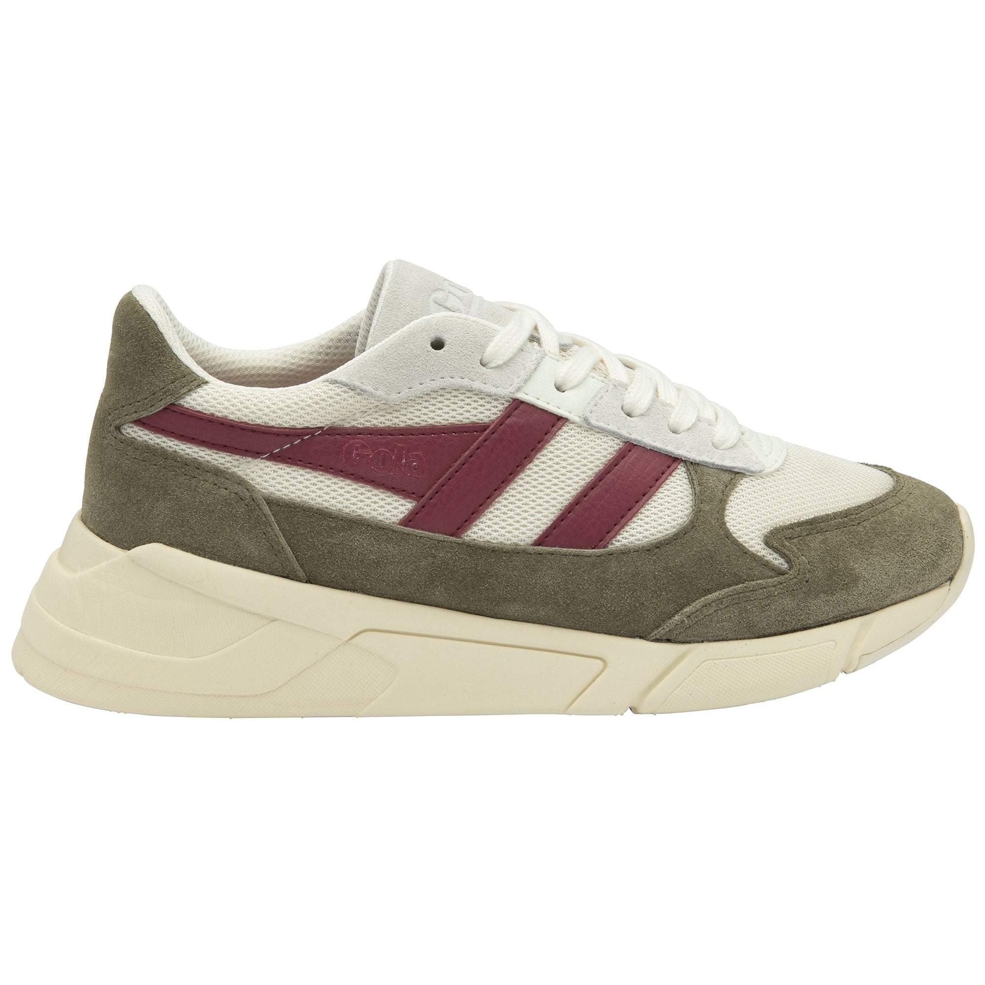 gola-tempest-damen-sneaker-off-white-khaki-himbeerrot image 1