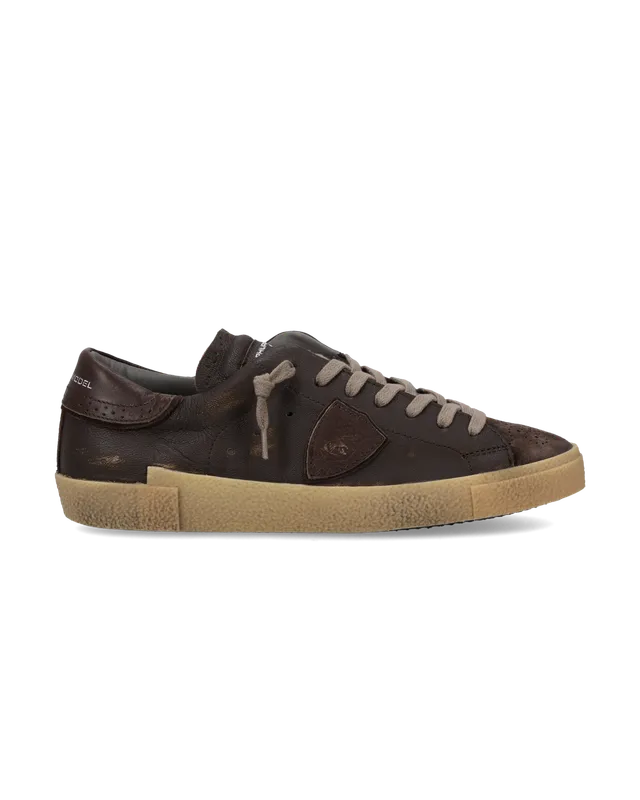 philippe-model-prsx-herren-sneaker-braun image 1