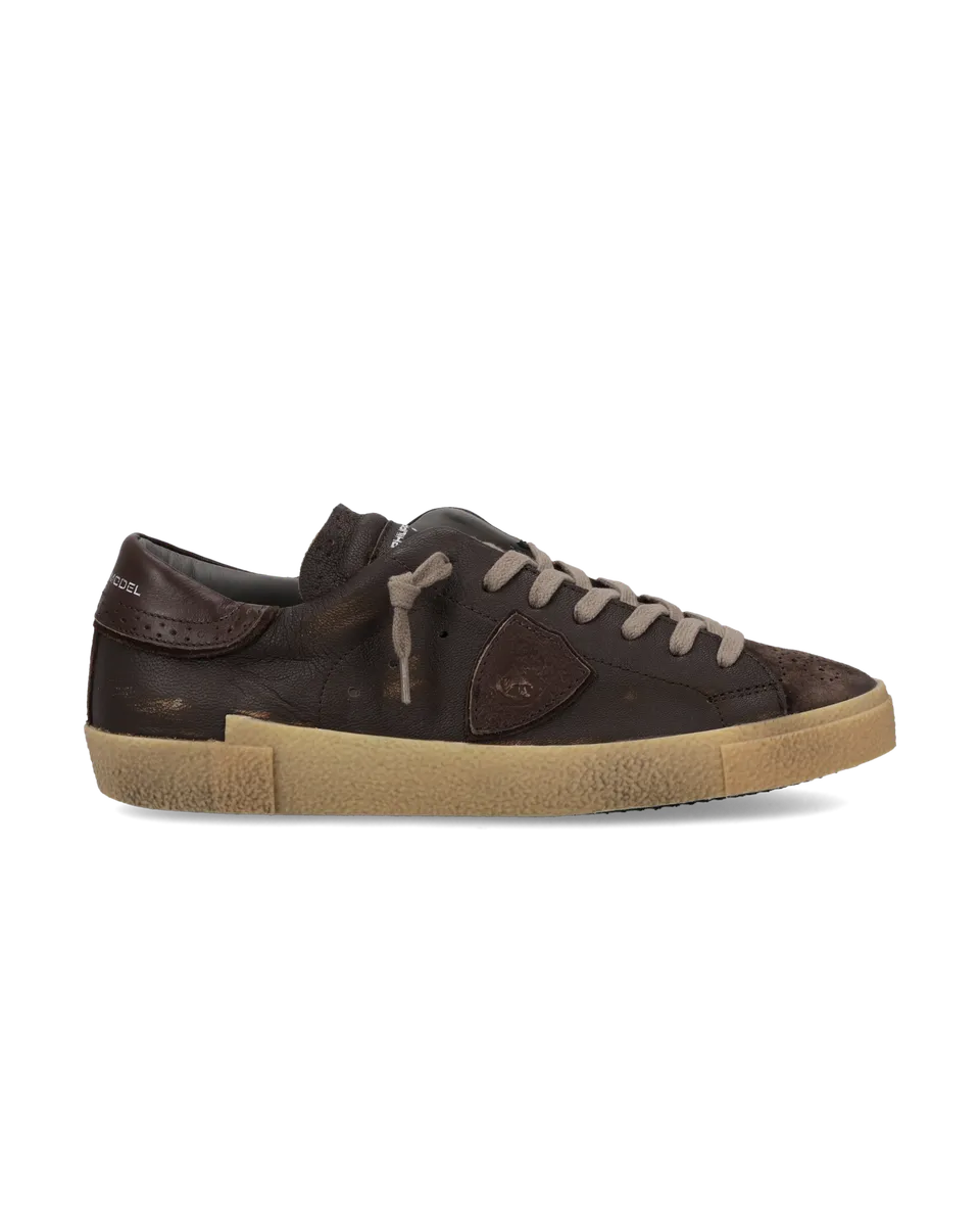 philippe-model-prsx-herren-sneaker-braun image 1