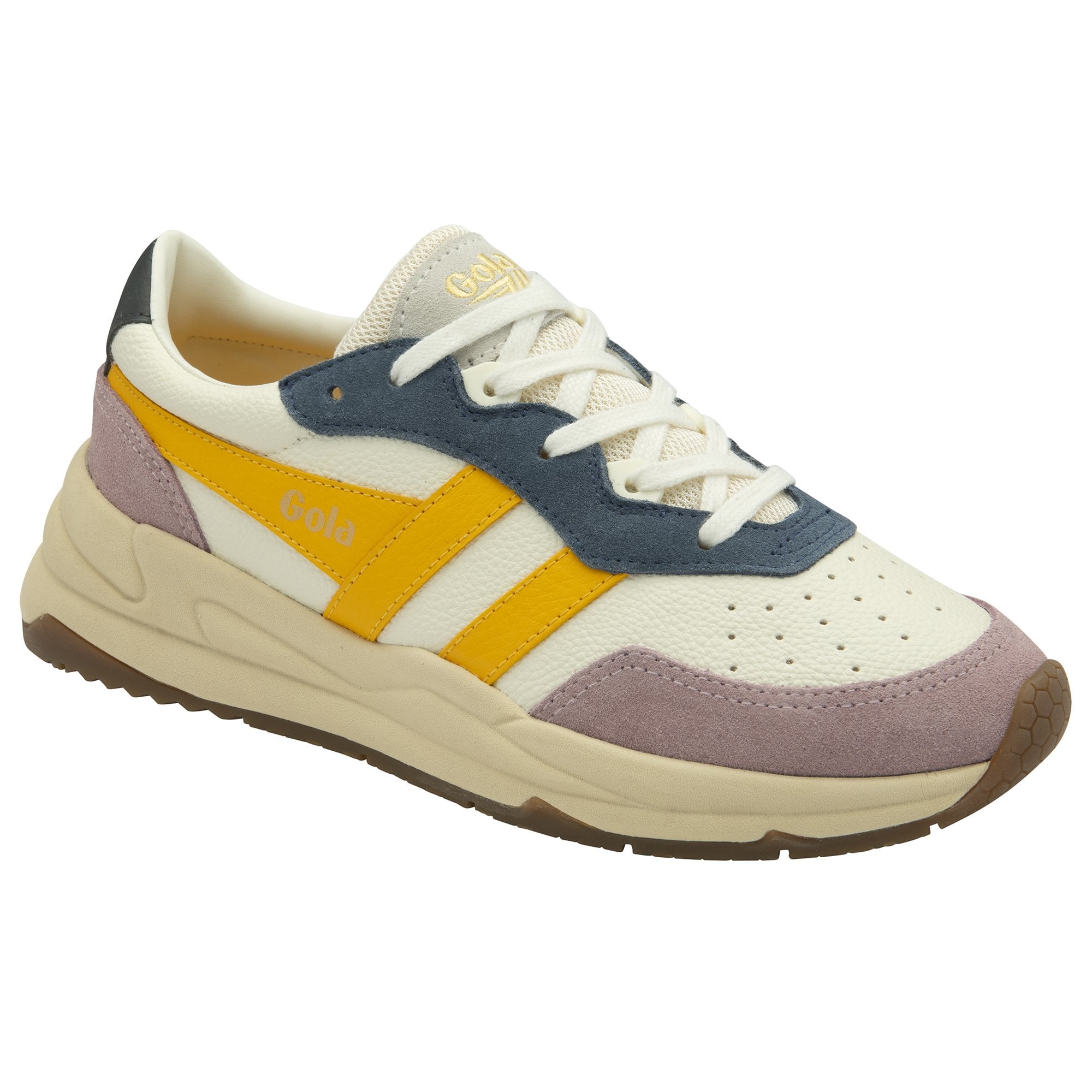 gola-saturn-quadrant-sneaker-f-r-damen-off-white-pastellrosa-sonnengelb image 2