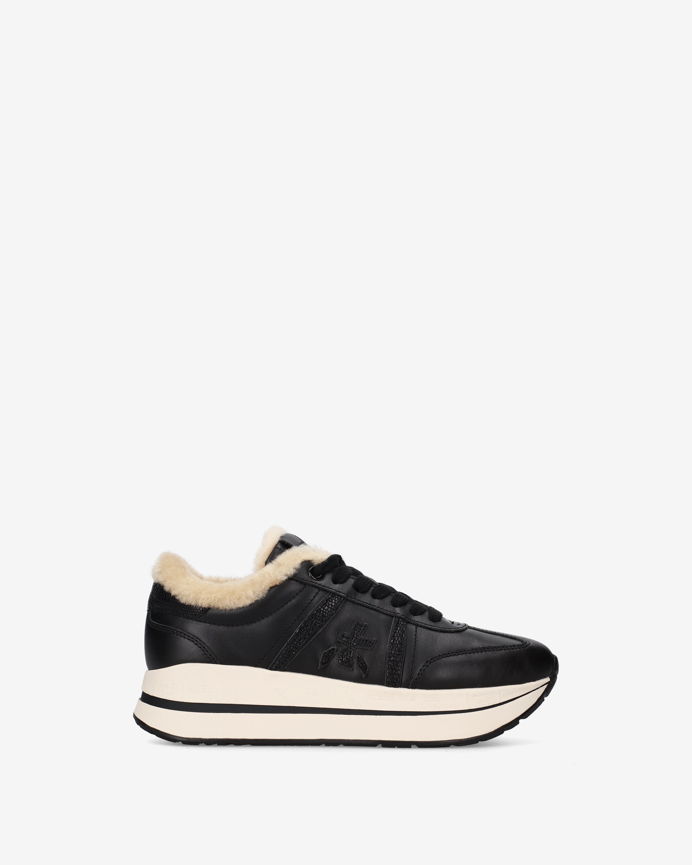 premiata-bethcoin-8503m-damen-sneaker-leder-schwarz-mit-shearling image 1
