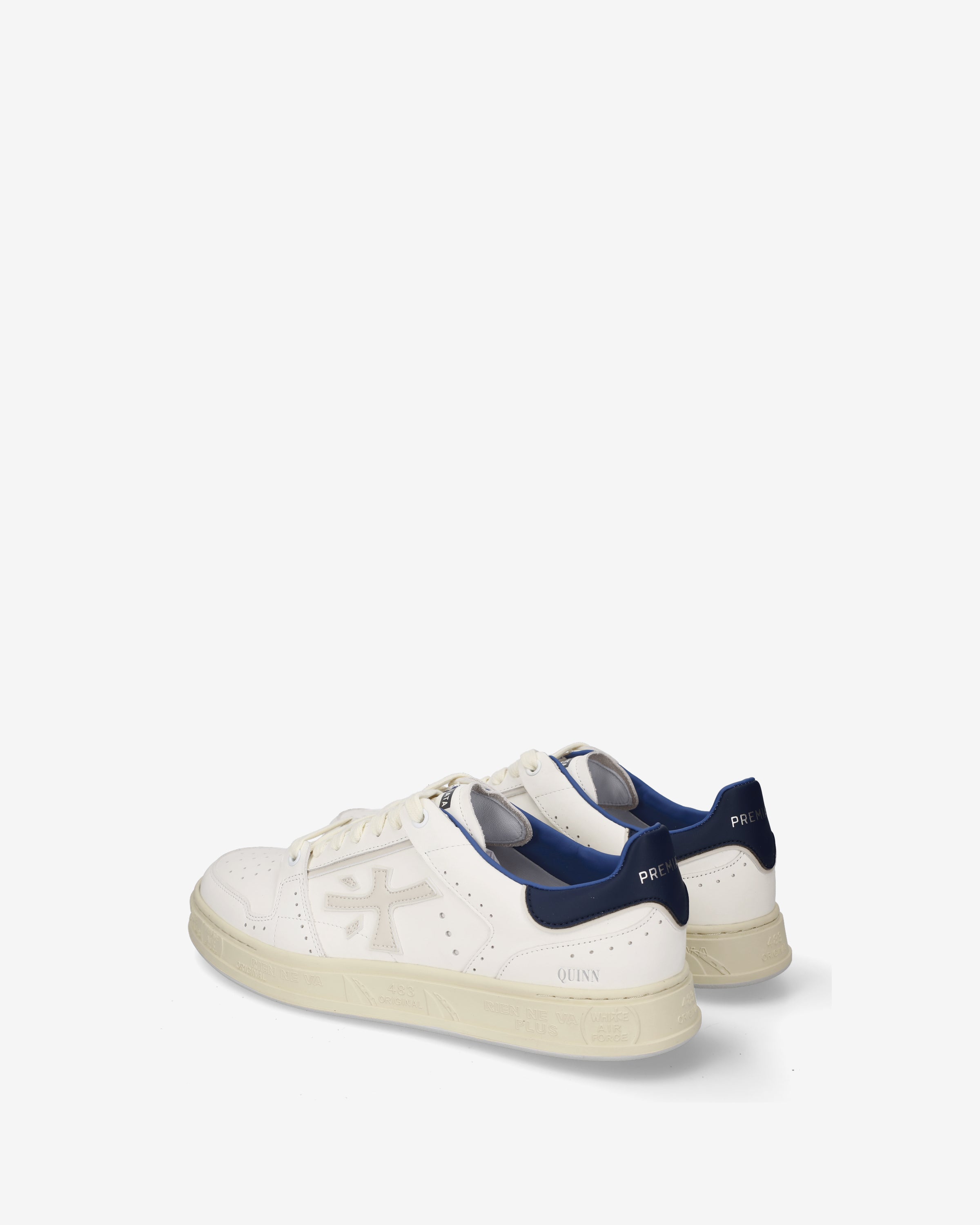 premiata-quinn-8211-sneaker-panna-wei-royalblau image 5