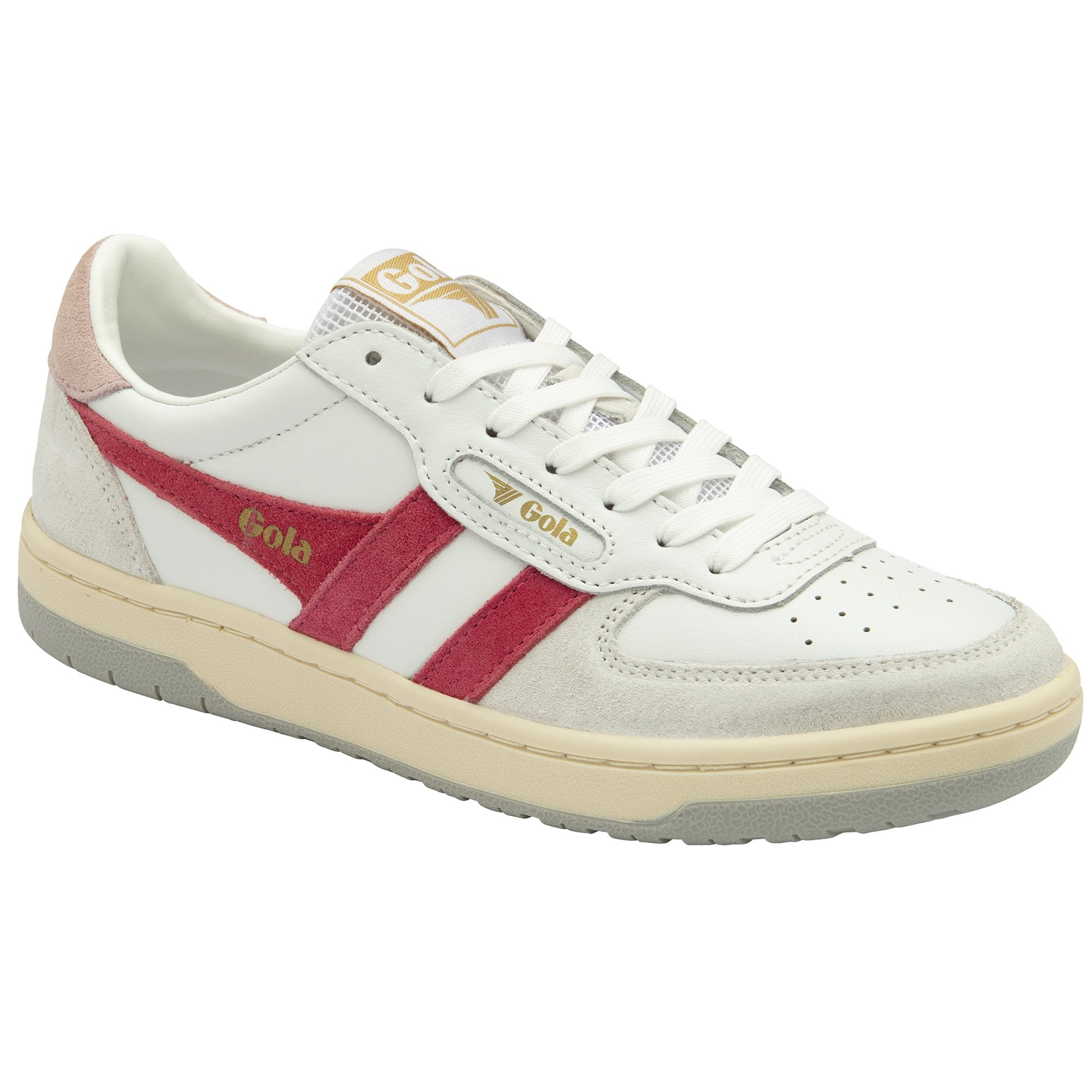 gola-hawk-damen-sneaker-wei-himbeerrot-court-retro image 2