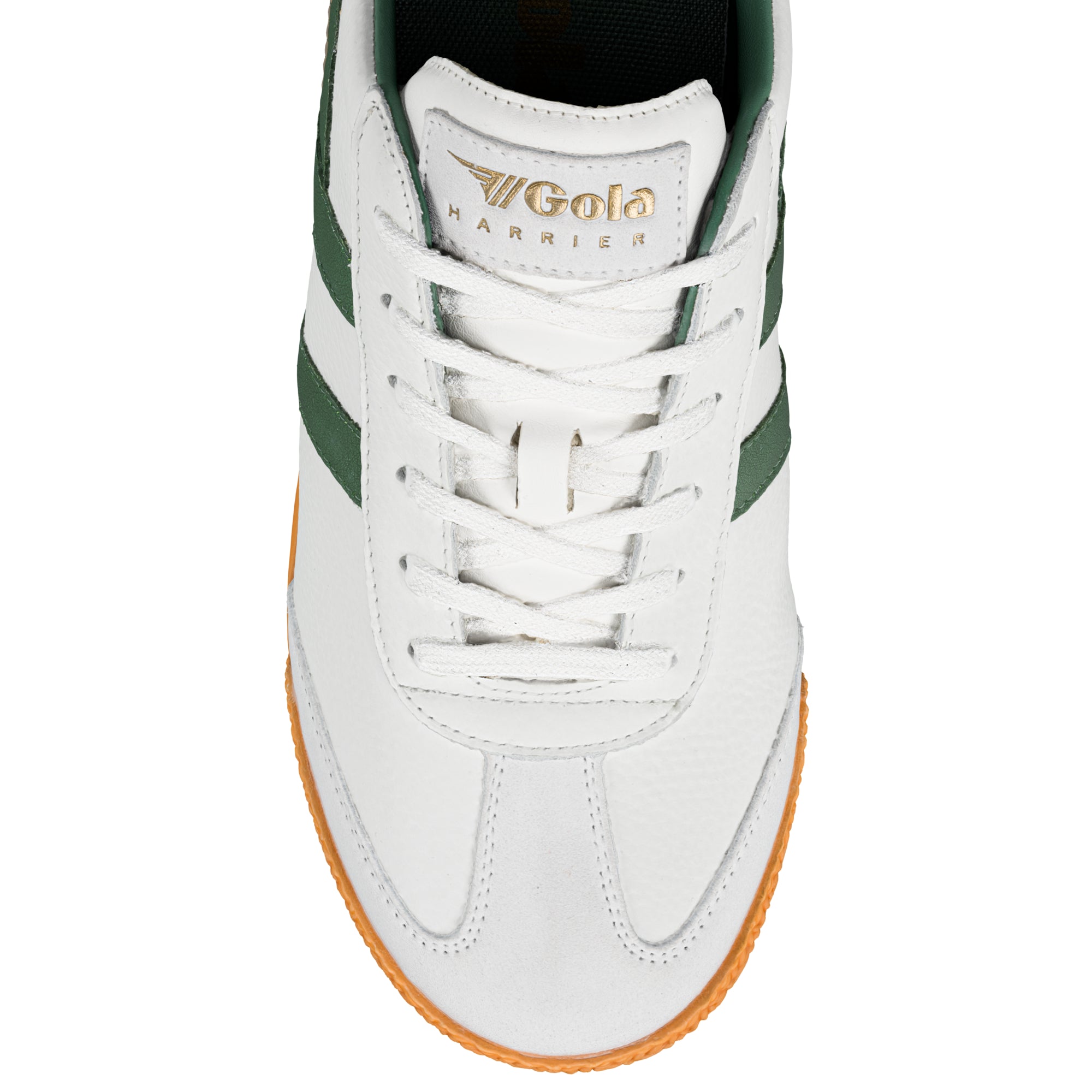 gola-harrier-herren-sneaker-wei-gr-n-leder-klassiker image 4