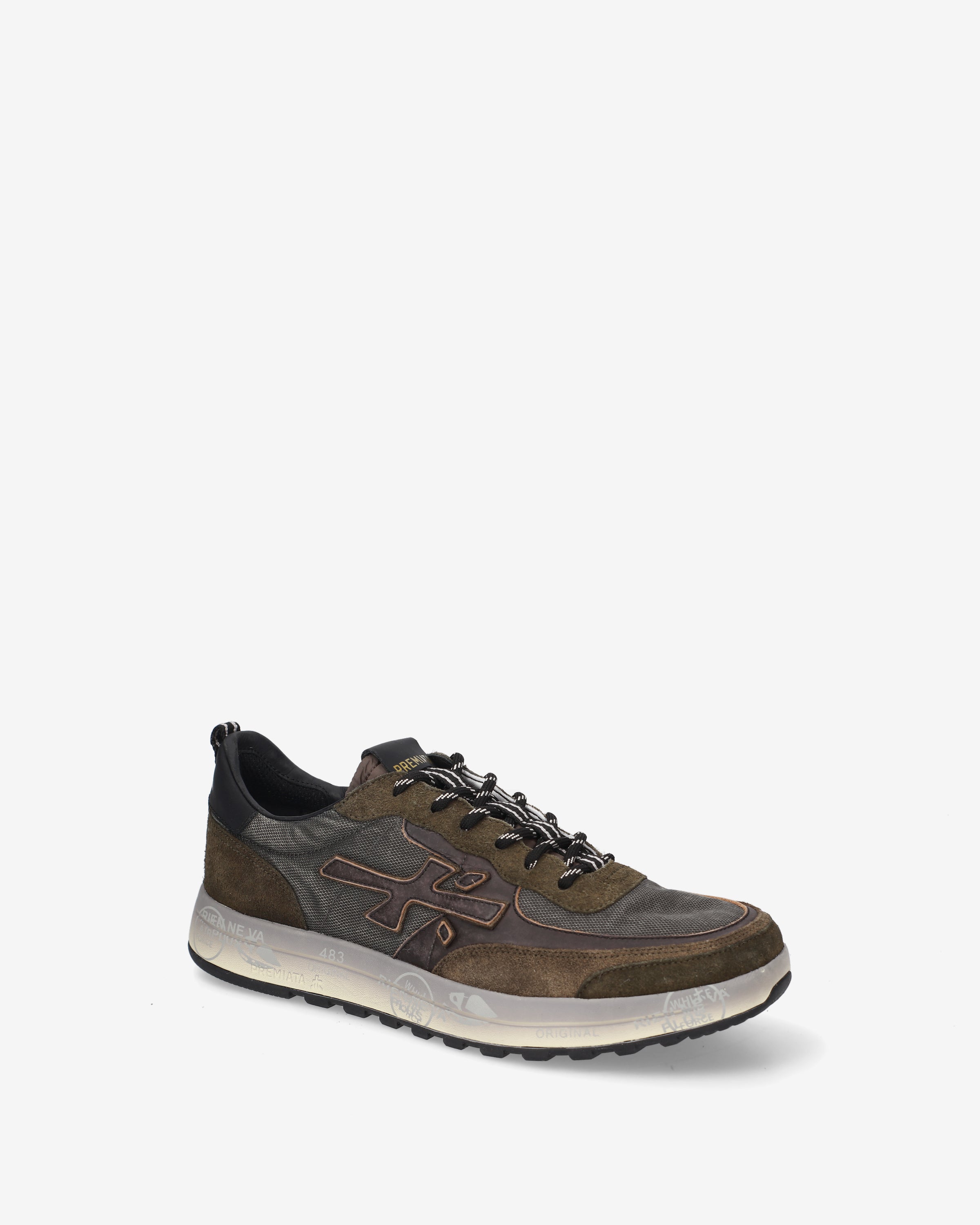 premiata-nous-8685-herren-sneaker-olive-braun image 4